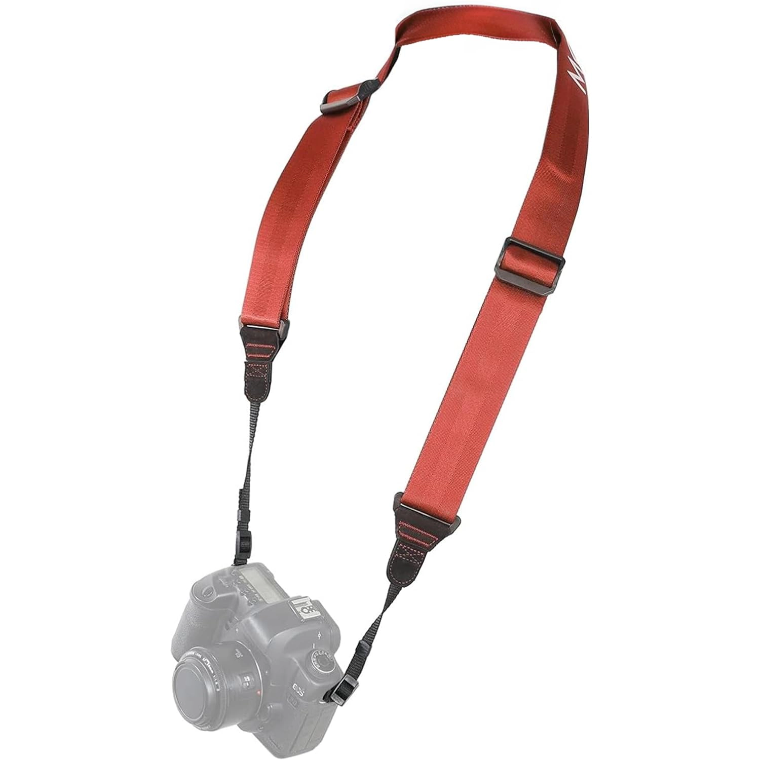 Movo NS-203 Nylon-Webbed Camera Strap with Gel Shoulder Strap for DSLR's and Binoculars (Coral)