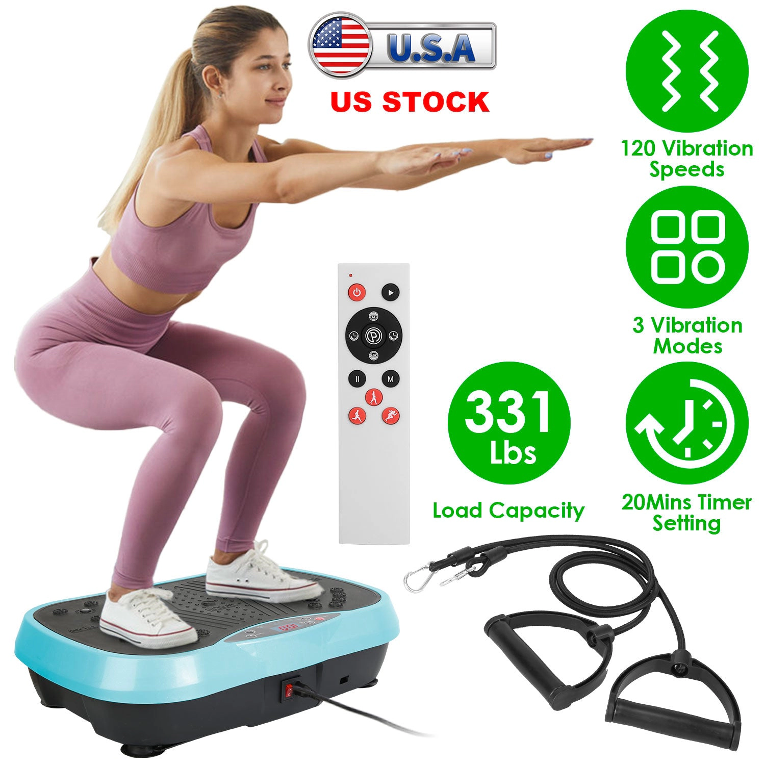 GBruno Whole Body Vibration Platform With Bands