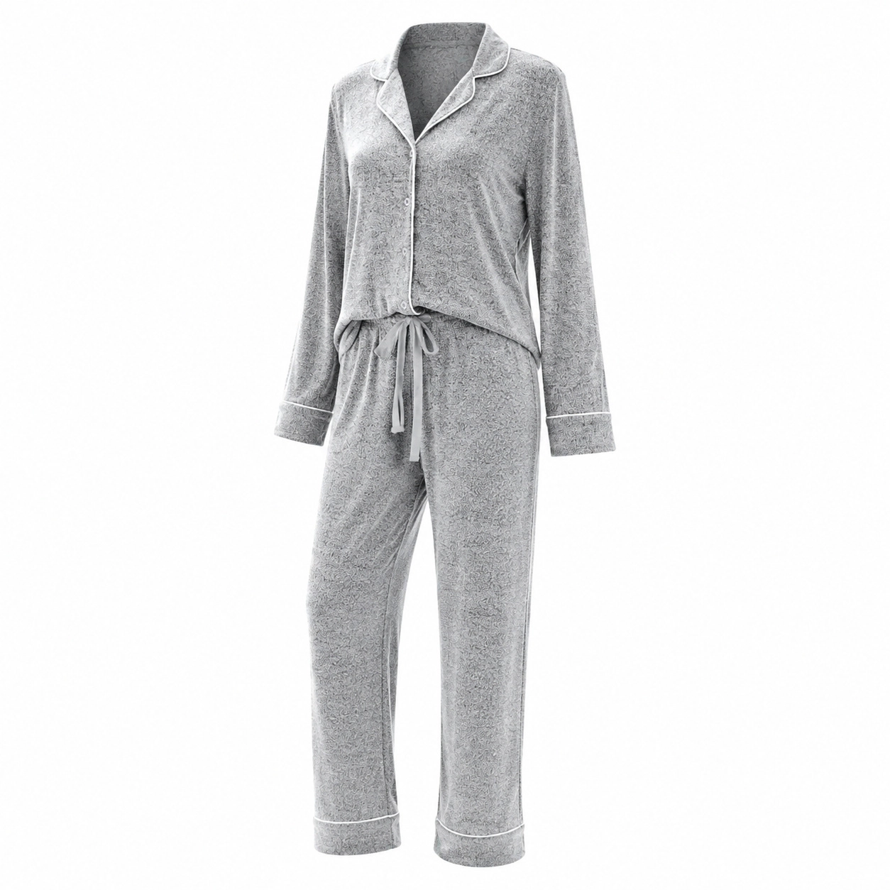 WZK Womens 2-Piece Ultra Soft Button Down Lounge Pajama Set With Pockets