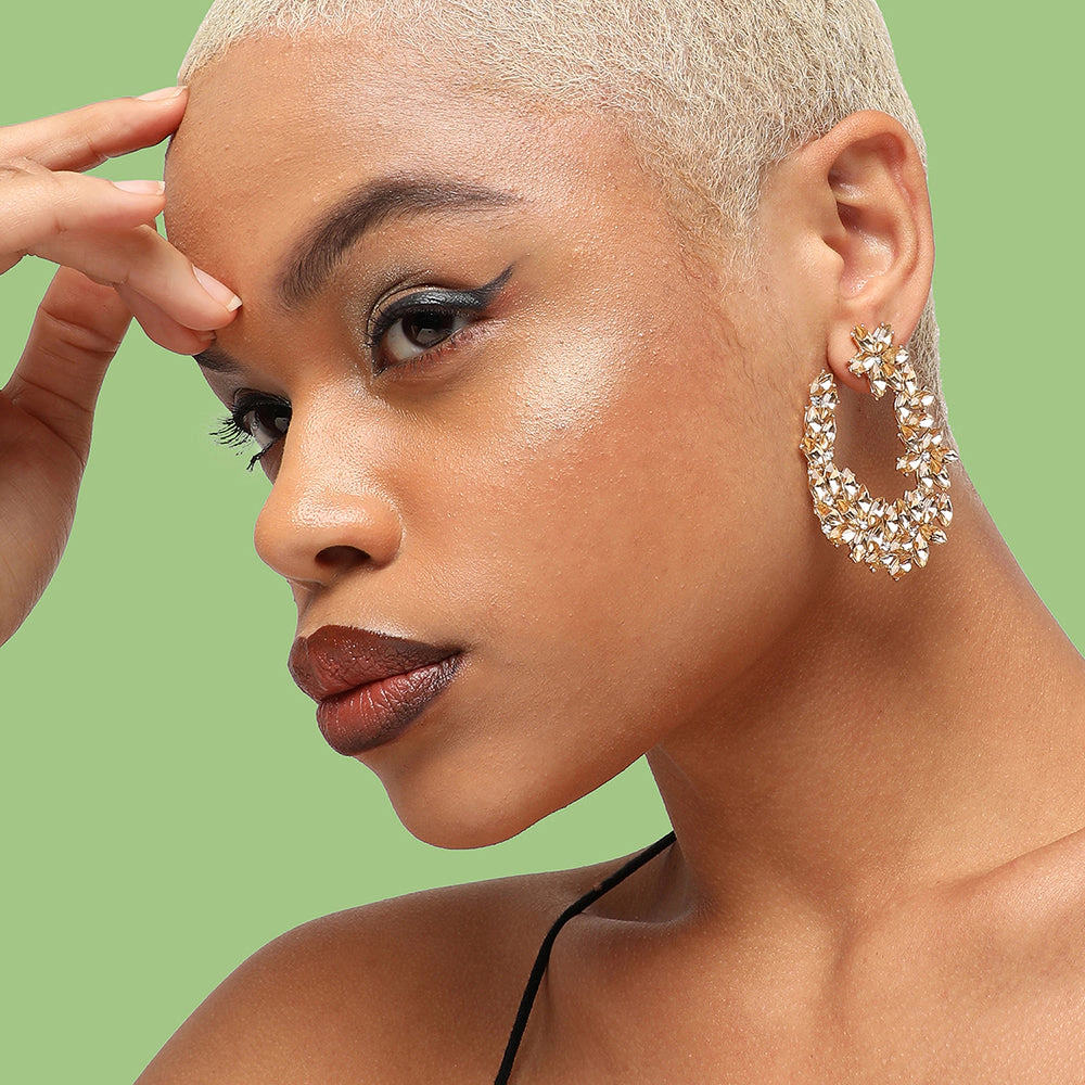 SOHI Women's Botanical Drop Earrings