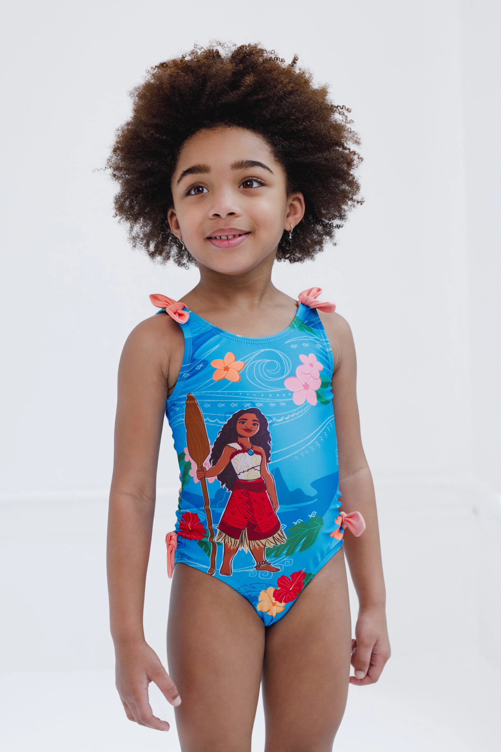 Disney Moana Girls' Tropical One-Piece Swimsuit
