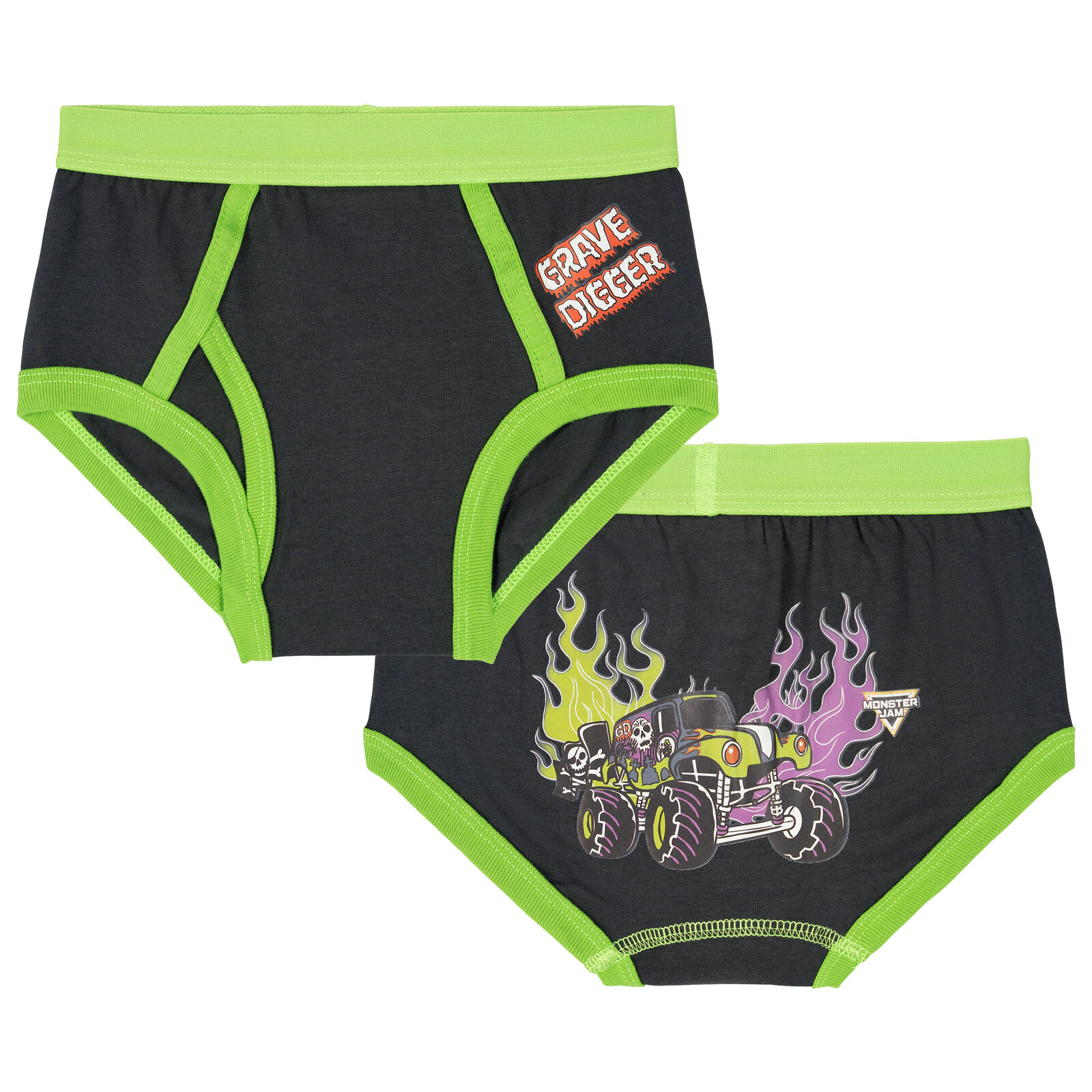 Monster Jam Boys' 5-Pack Anti Chafing Briefs