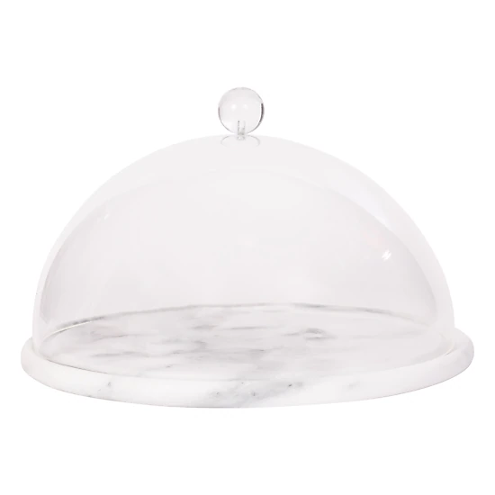 Saboga Home™ Marble Plate with Acrylic Dome