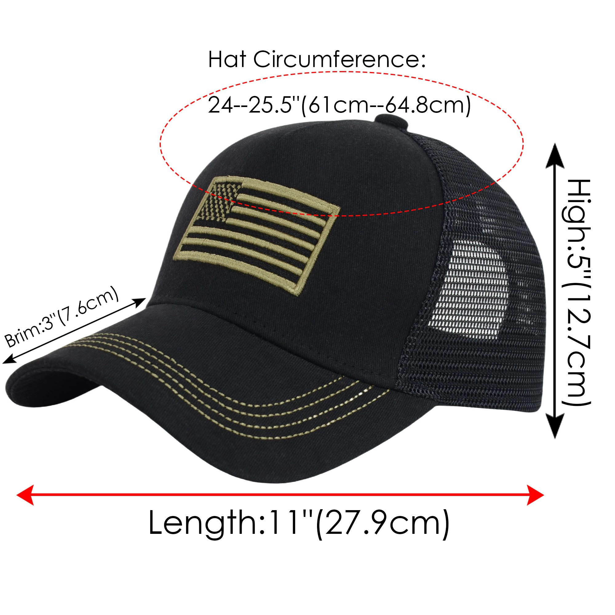 Anna-Kaci Women's Flag Trucker Hat Classic Embroidered Baseball Cap Mesh Adjtable for Men Women