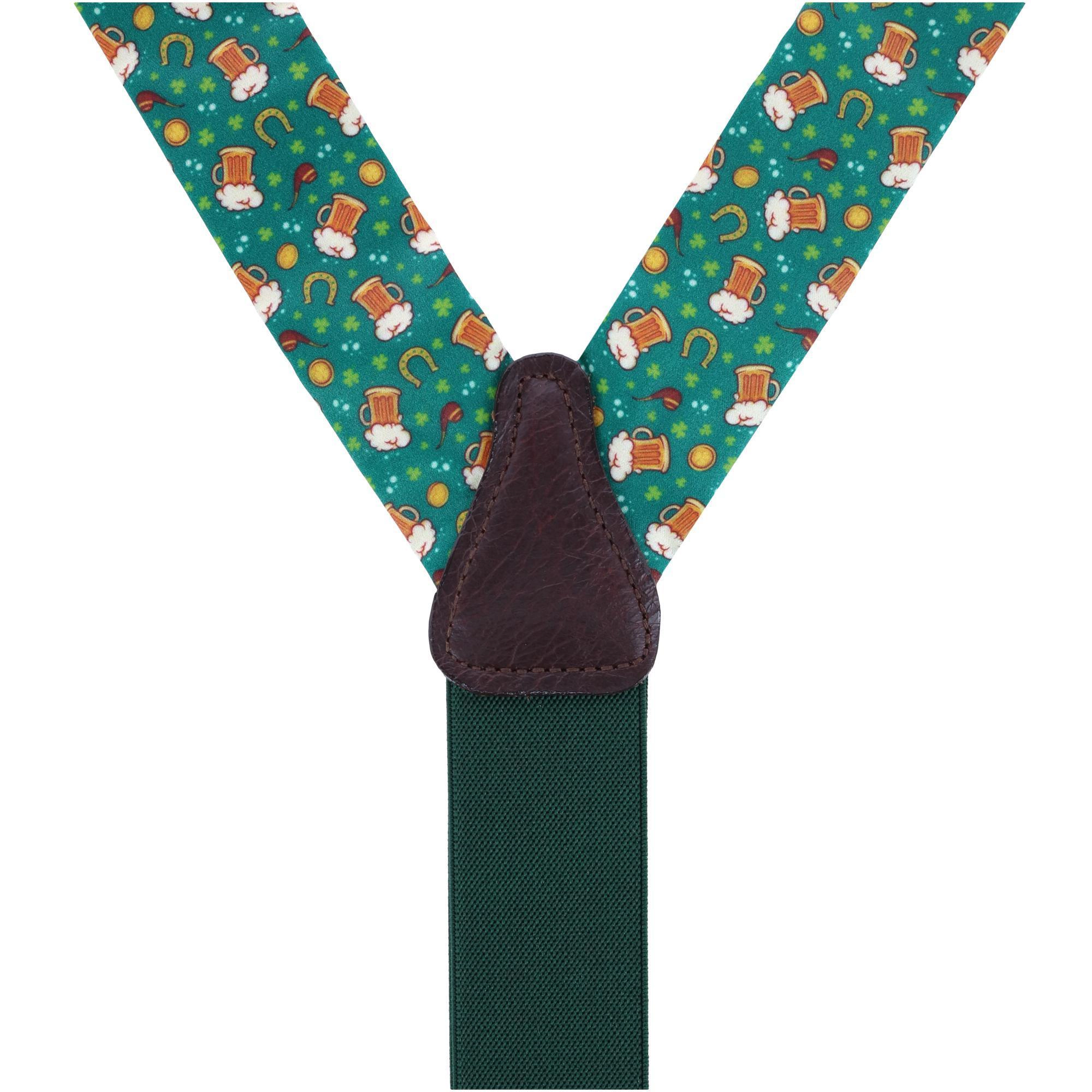 Trafalgar Men's Cheers to St. Patrick's Day Silk Button End Suspenders