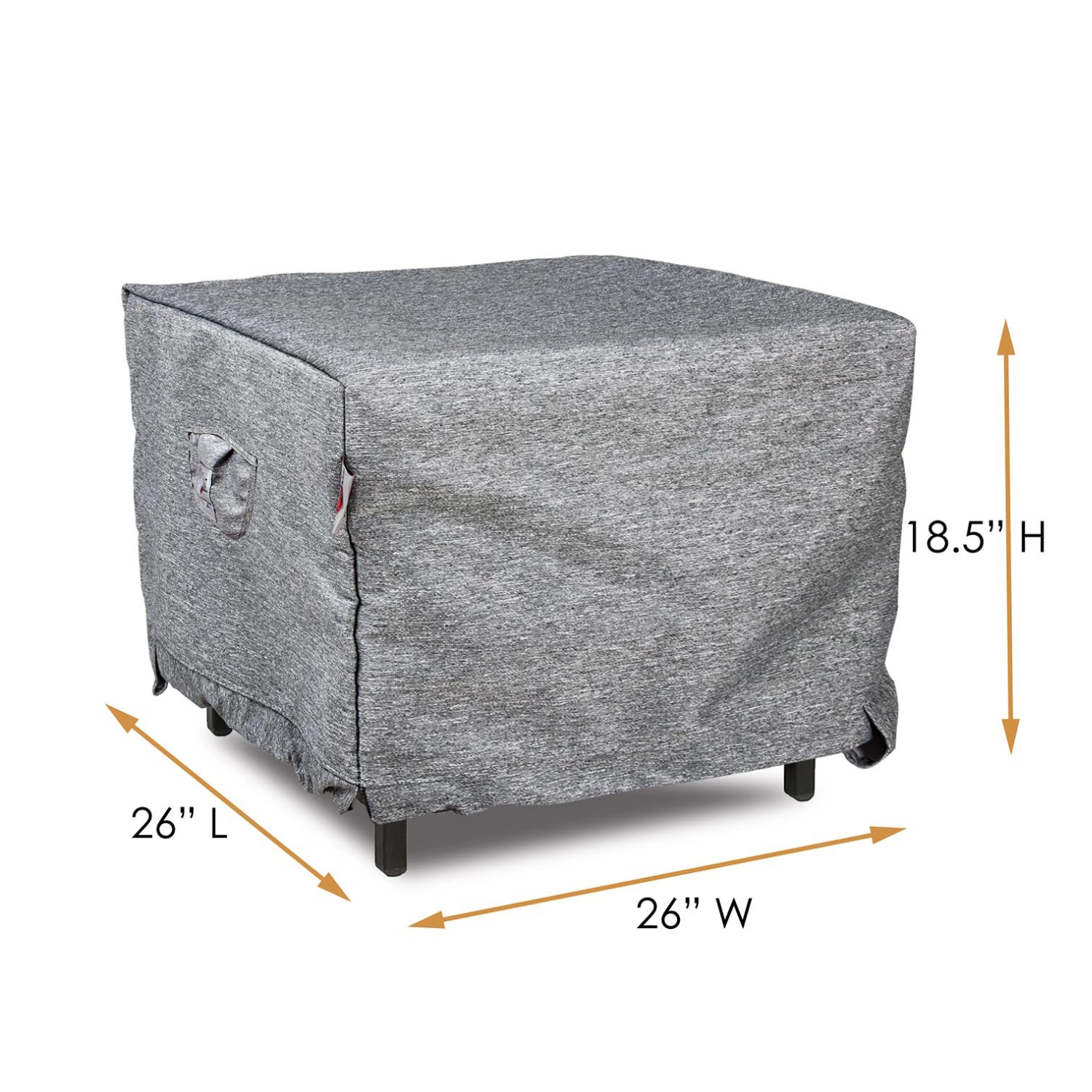 Summerset Shield Platinum 3-Layer UV Resistant Outdoor Accent Table Square Cover - 26x26", Grey Melange