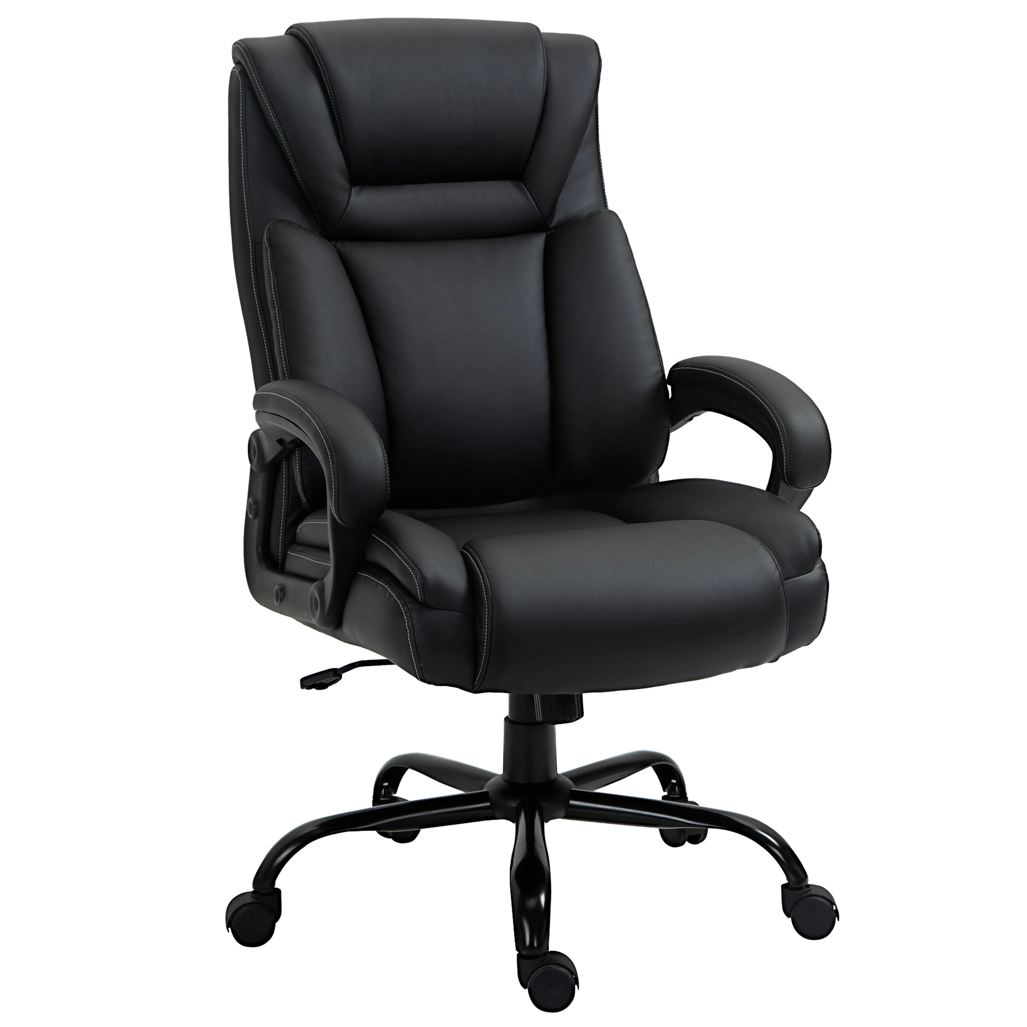 Platinum-Level Office Chairs Big and Tall Ergonomic Executive Office Chair 400 lb Capacity With Wide PU Leather Seat