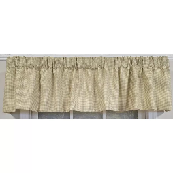 RLF Home 100% Cotton Crosswell Tailored  Fully lined Windows Rod Pocket Valance 76" x 14"  Sage