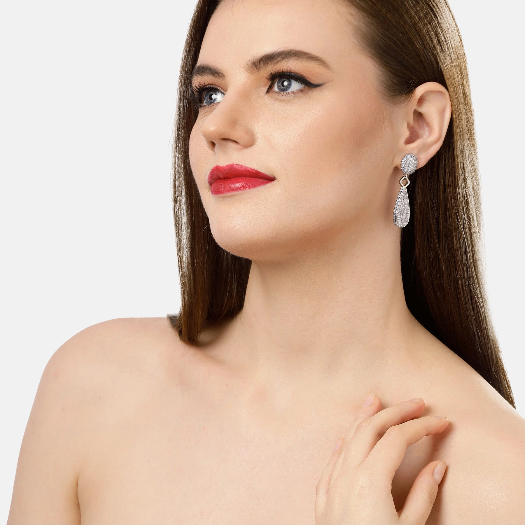 AGP PARIS Womens Elegant Tear Drop Earrings