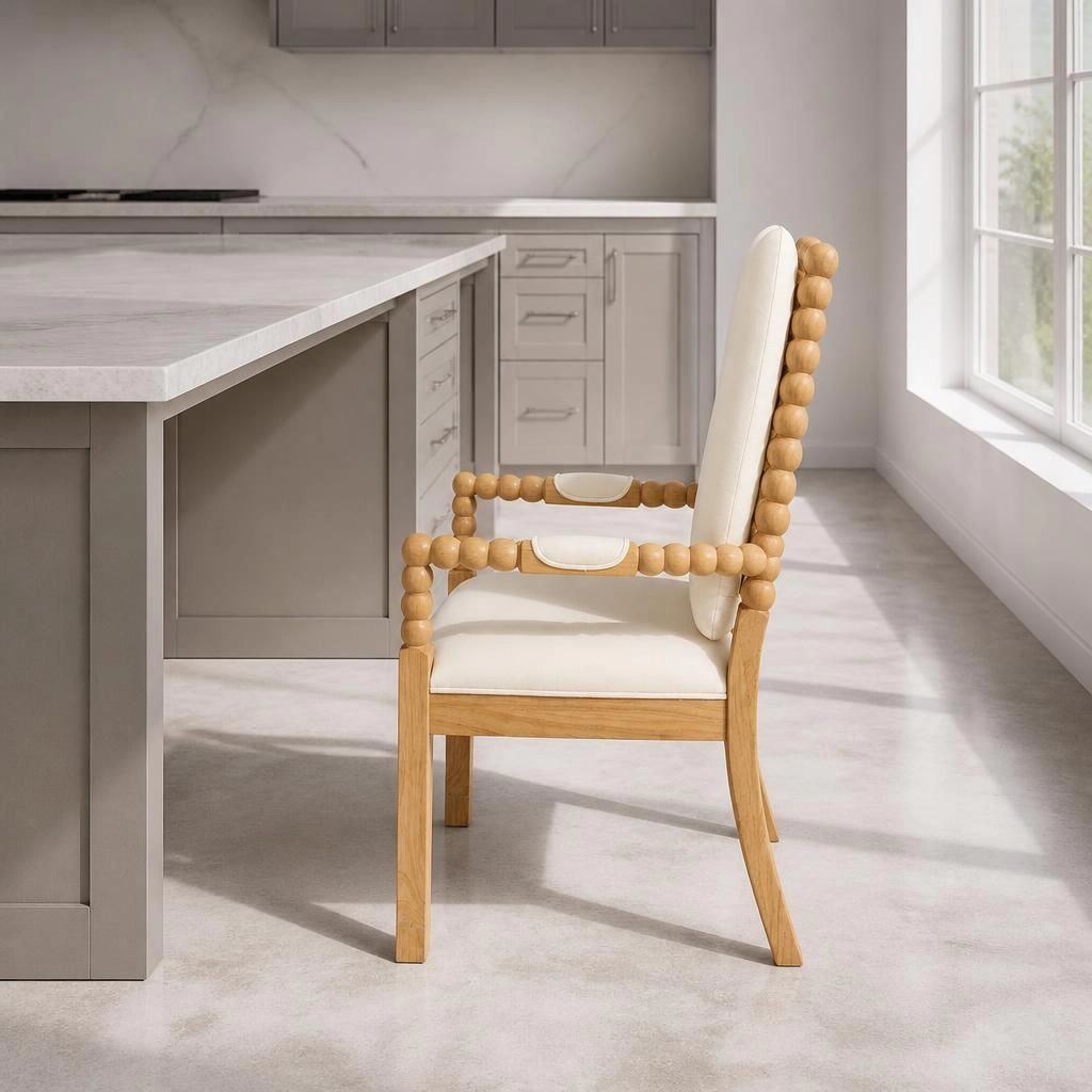 GOODSILO Solid Rubber Wood Dining Seating Chair