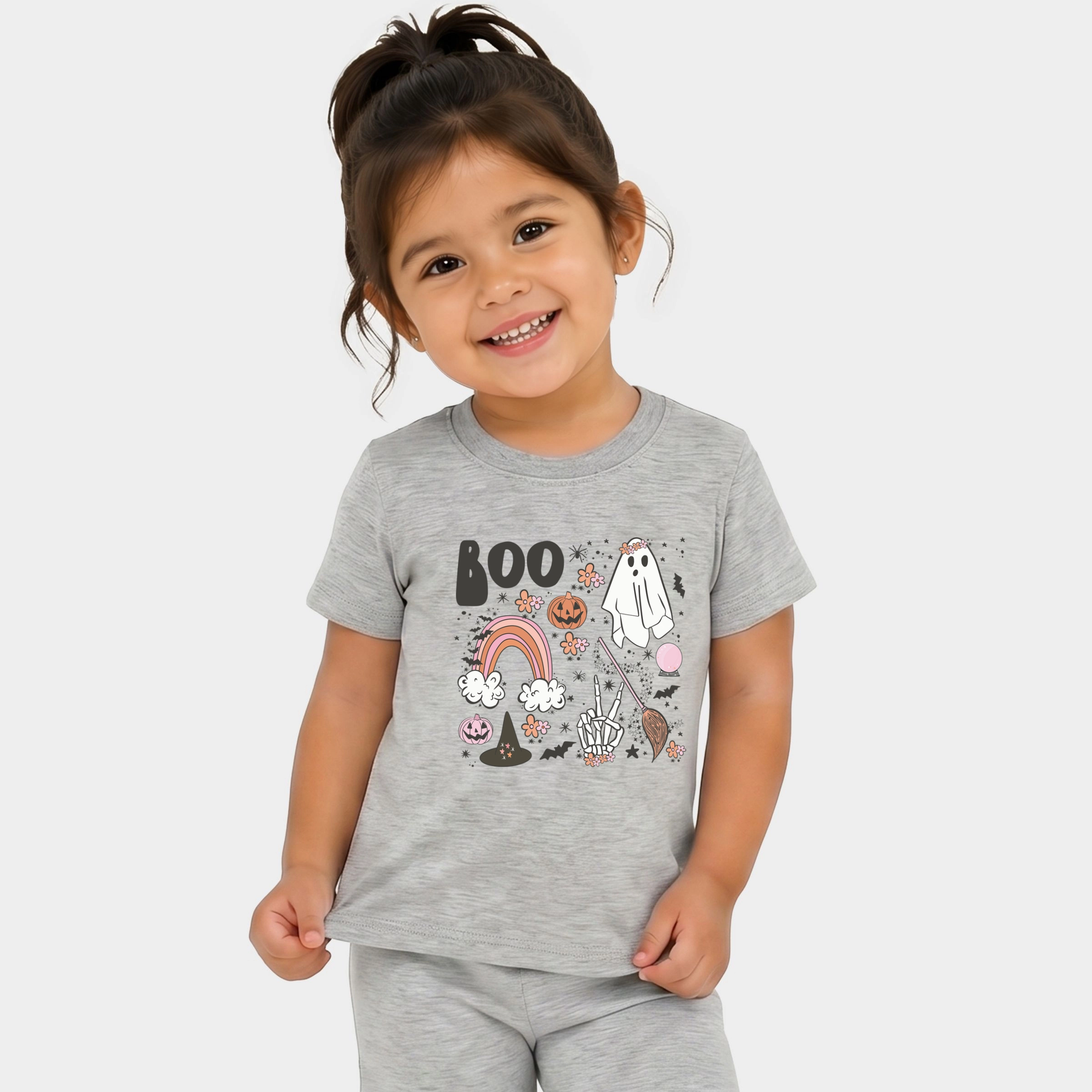The Juniper Shop - Toddler Crew Shorts Set Halloween Cluster