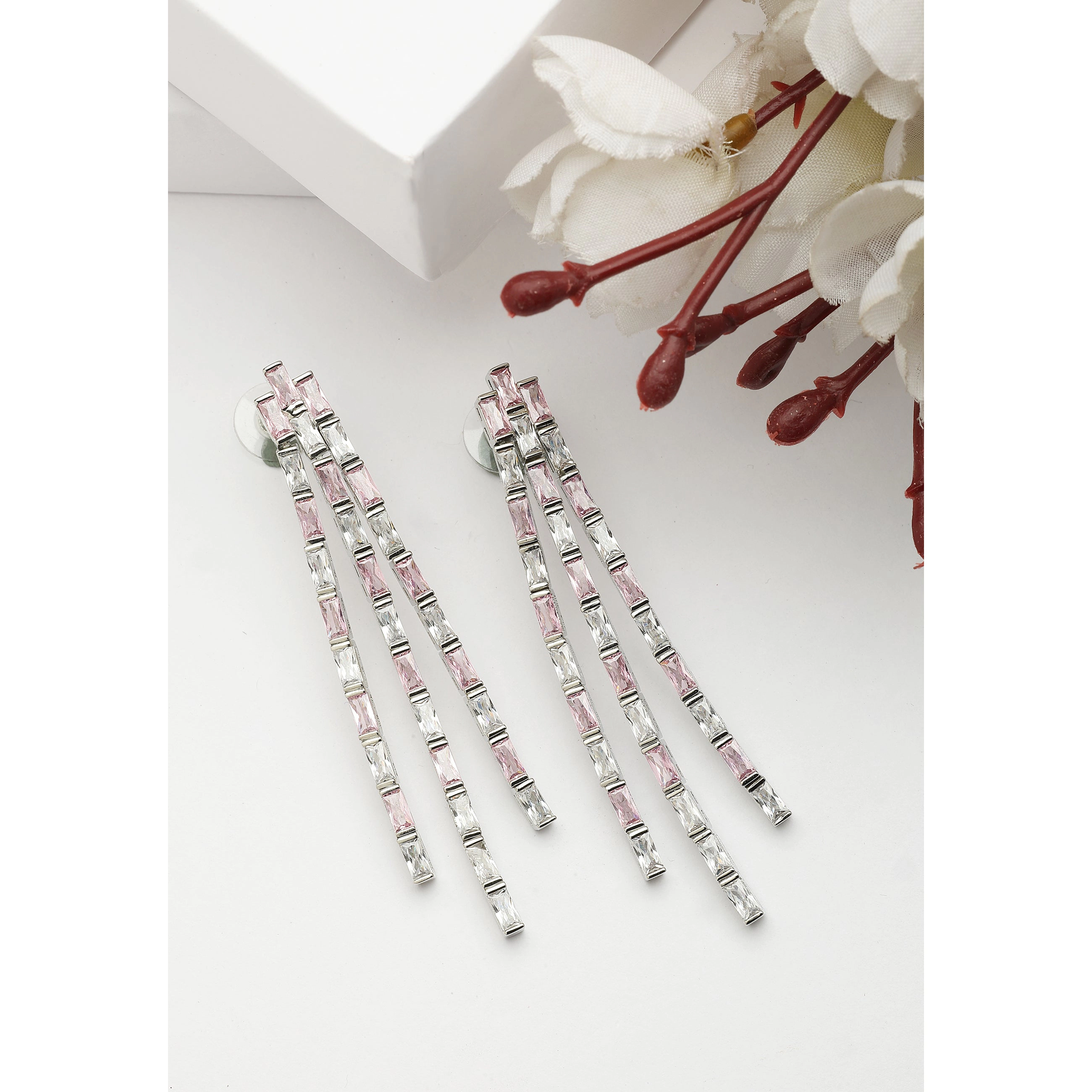 AGP PARIS Womens Diva Chain Tassel Drop Earrings