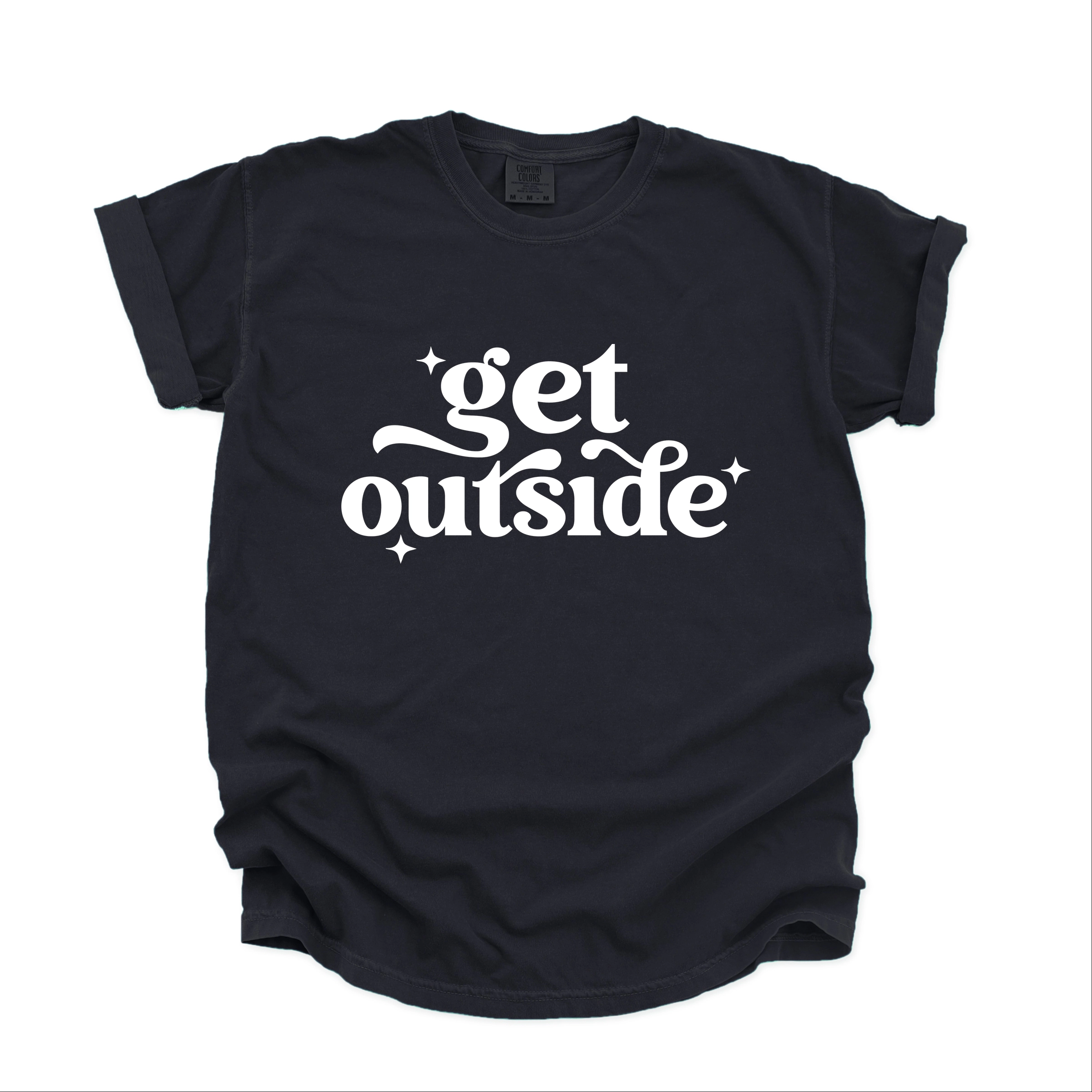 Simply Sage Market - Get Outside Stars Men's Garment Dyed Graphic T-Shirt