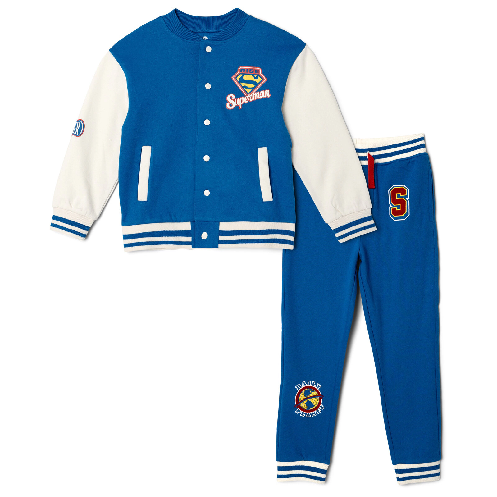 DC Comics Justice League Boys' Fleece Varsity Jacket and Pants Set