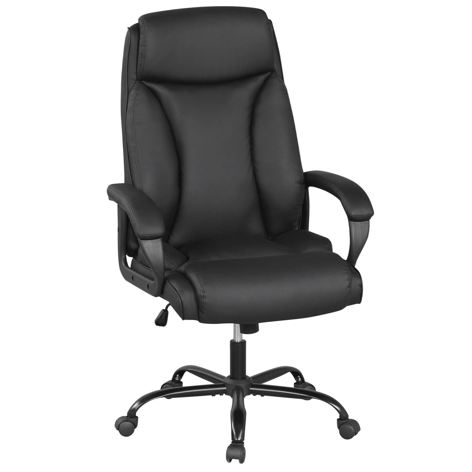 SUGIFT Big and Tall Executive Office Chair, 400 lb Capacity, PVC Leather, Wide High Back, Brown/Black