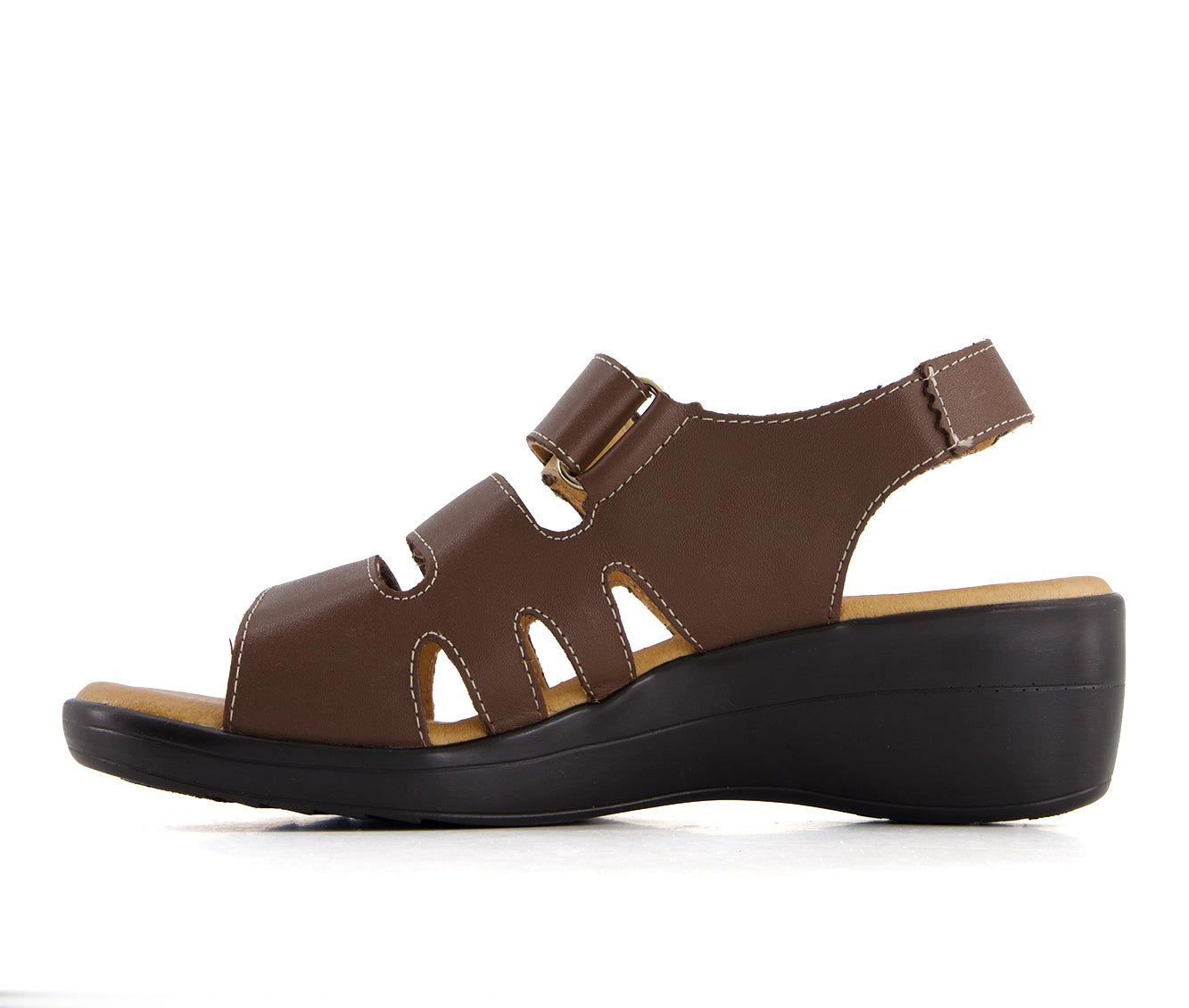 Andrea Womens Premium Comfort Wedge Fisherman Leather Sandals