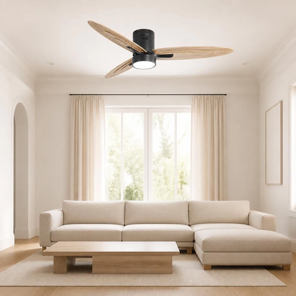 ELEMENT ACE Low Profile Quiet Flush Mount Ceiling Fan