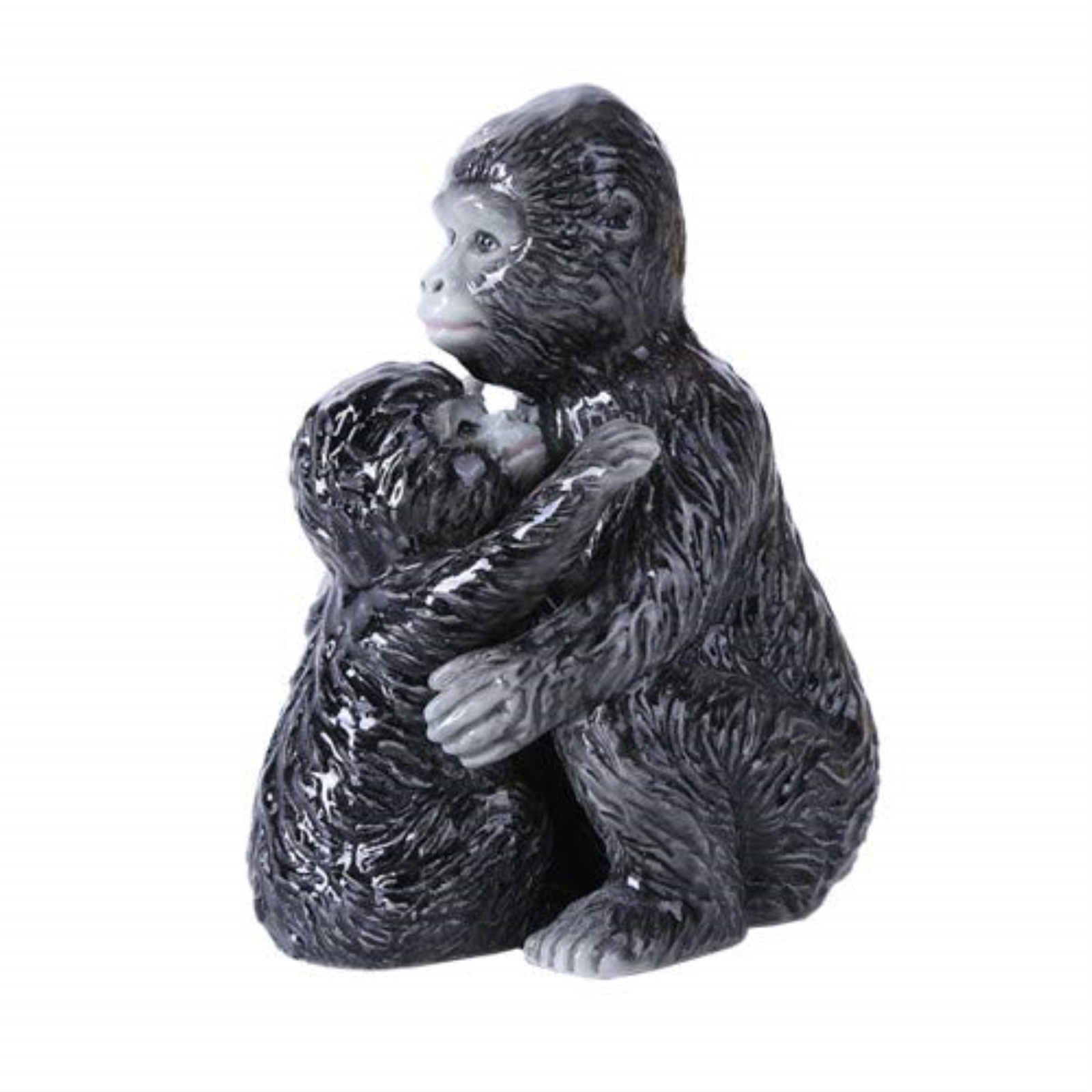 Pacific Giftware Gorilla Mother with Baby Ceramic Salt and Pepper Shaker Set