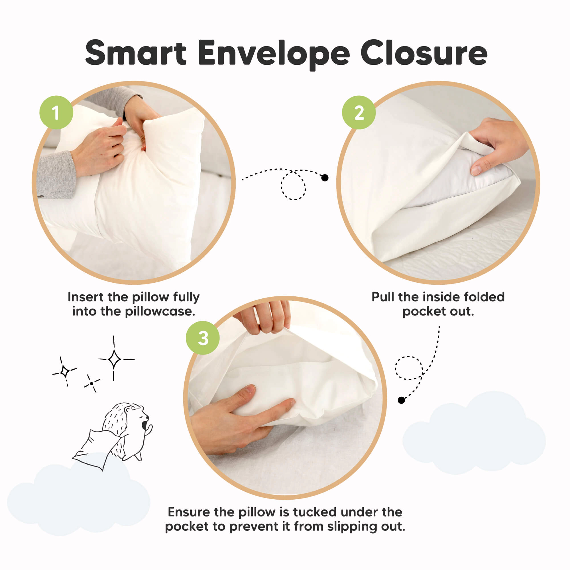 KeaBabies My Little Dreamy [Protect+] Waterproof Jumbo Pillowcase