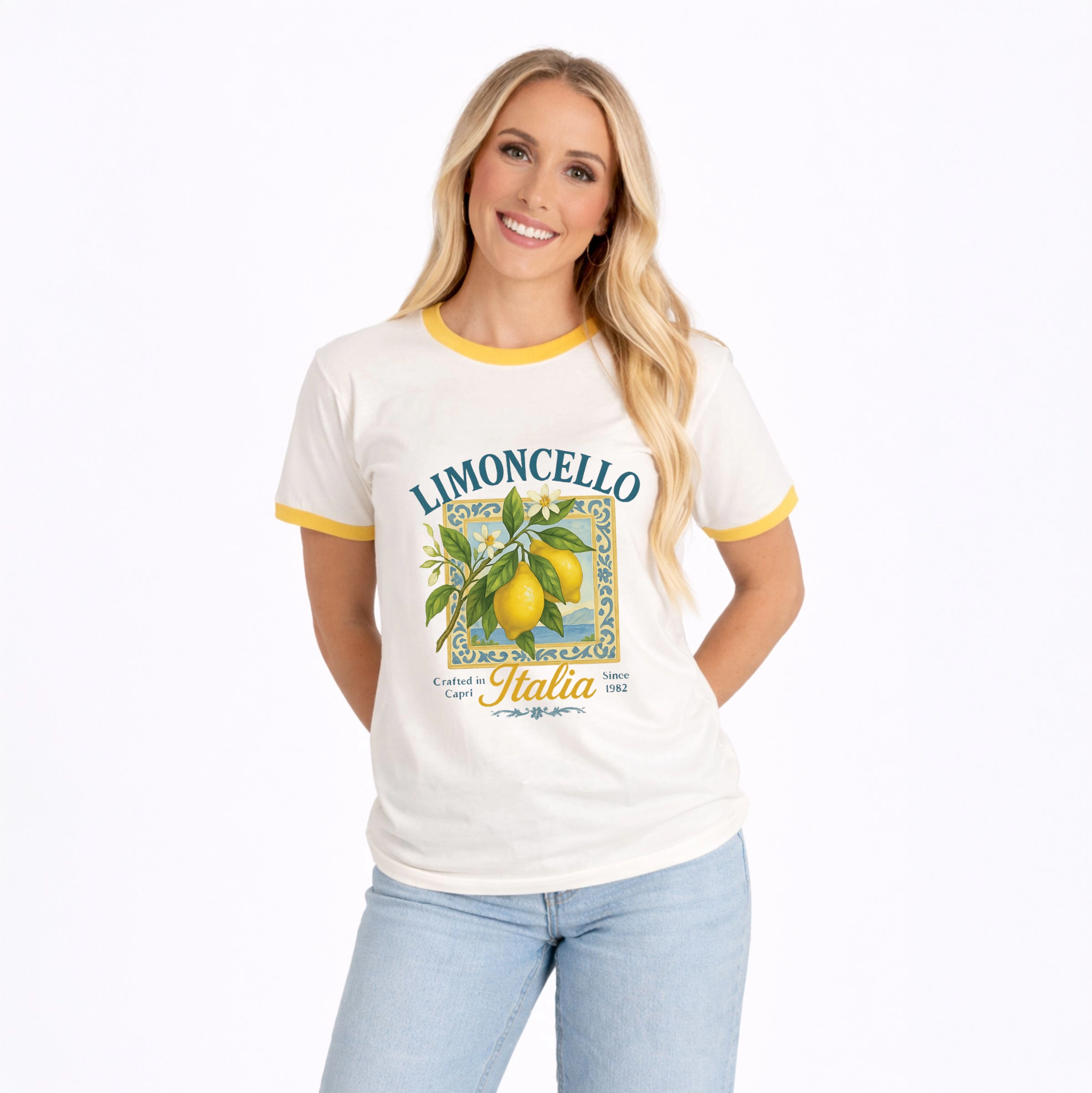 Simply Sage Market - Limoncello Frame Women's Ringer Graphic T-Shirt