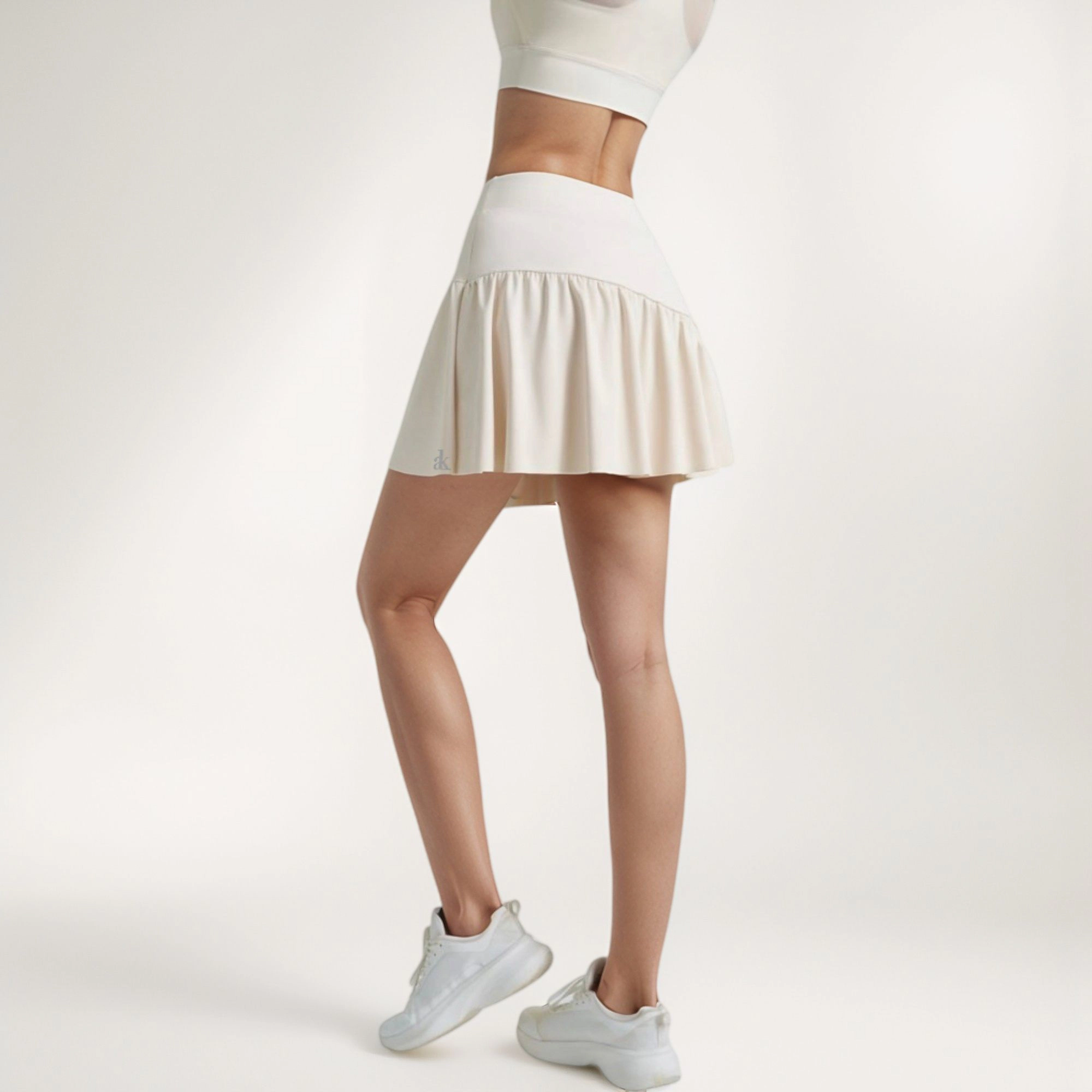 Anna-Kaci Women's High-Waist Active Skort with Built-In Shorts and Soft Gathered Hem Detail