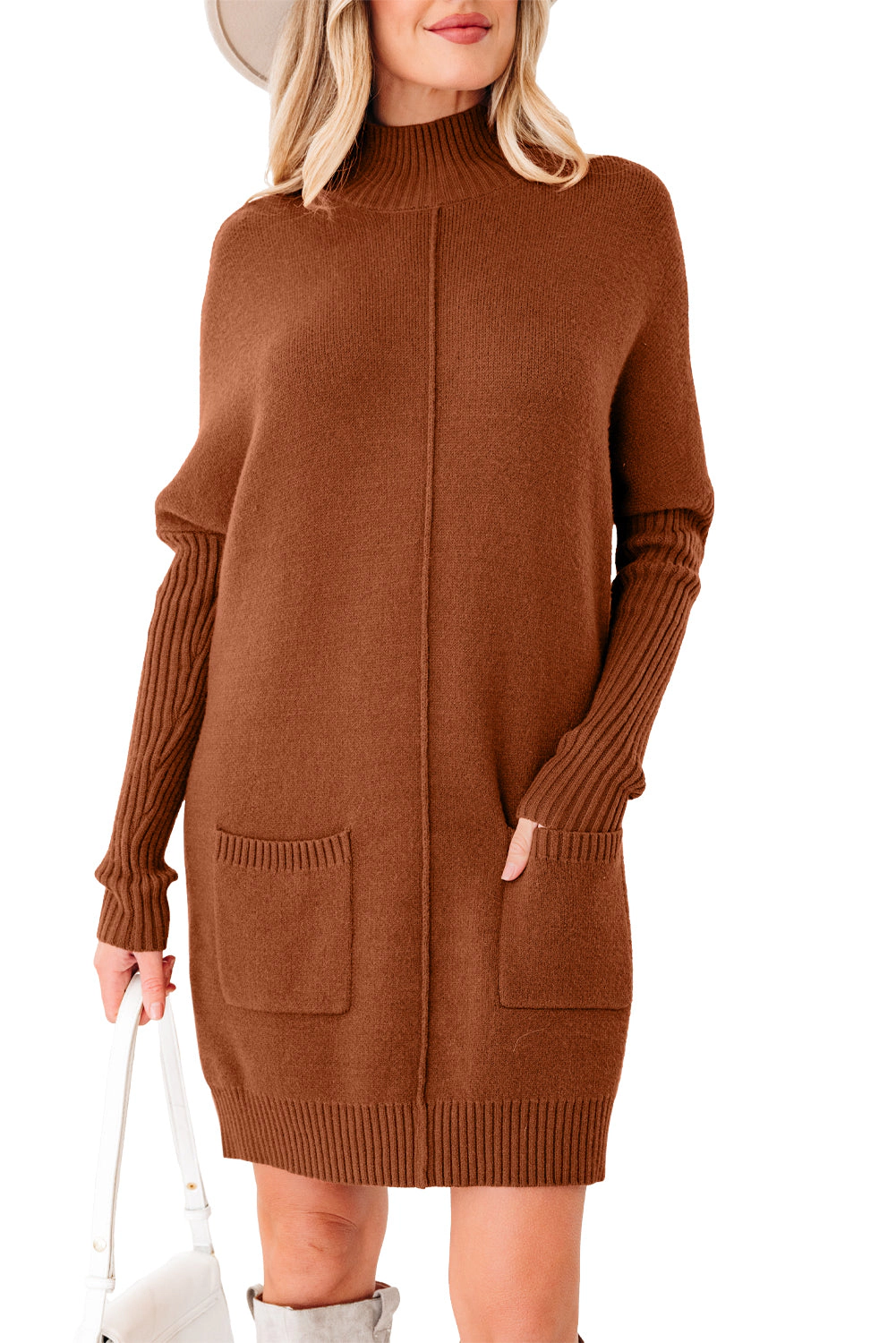 Threaded Pear Women's Mia Center Seam Shift Sweater