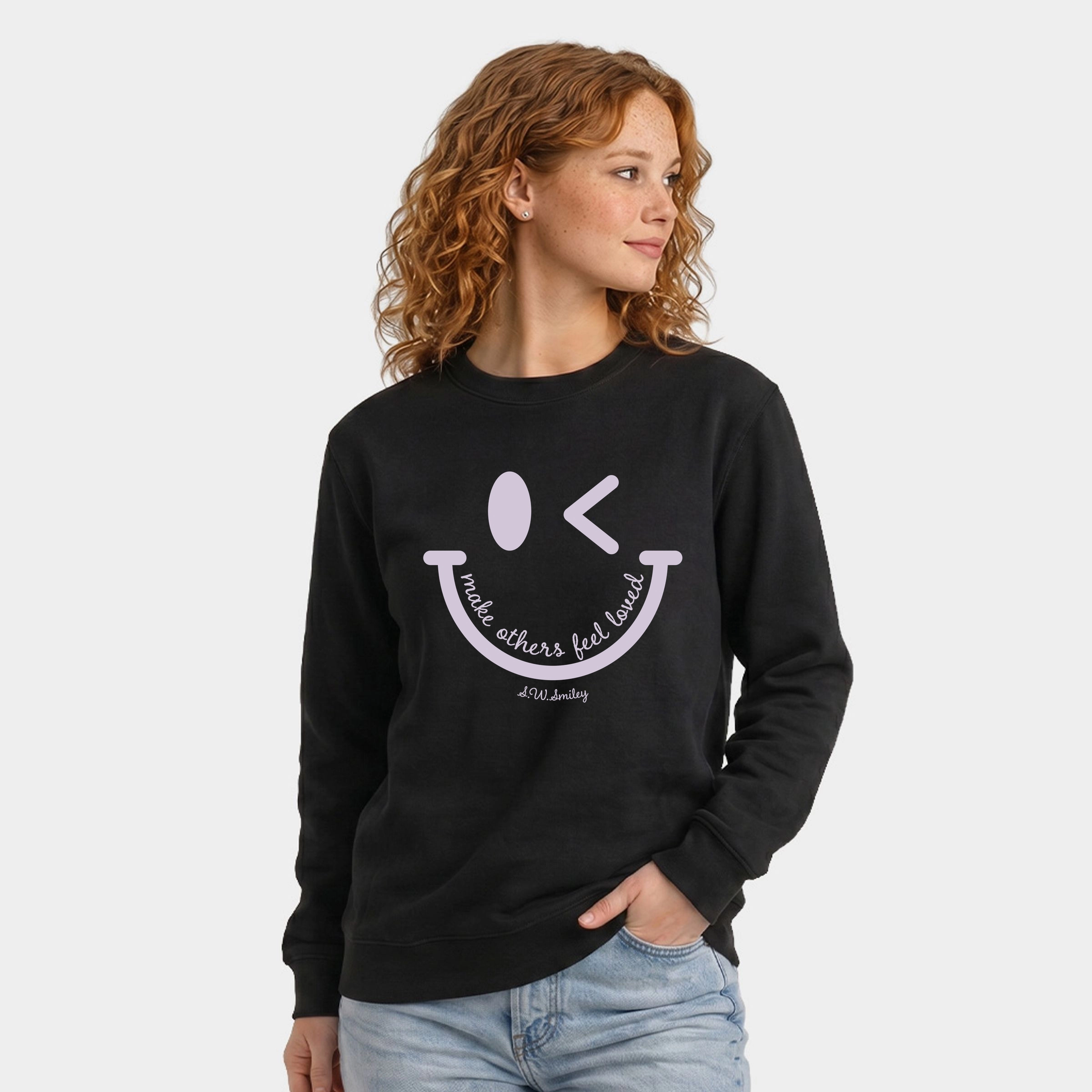 Simply Sage Market - Women's Graphic Sweatshirt S.W.Smiley Make Others Feel Loved Puff