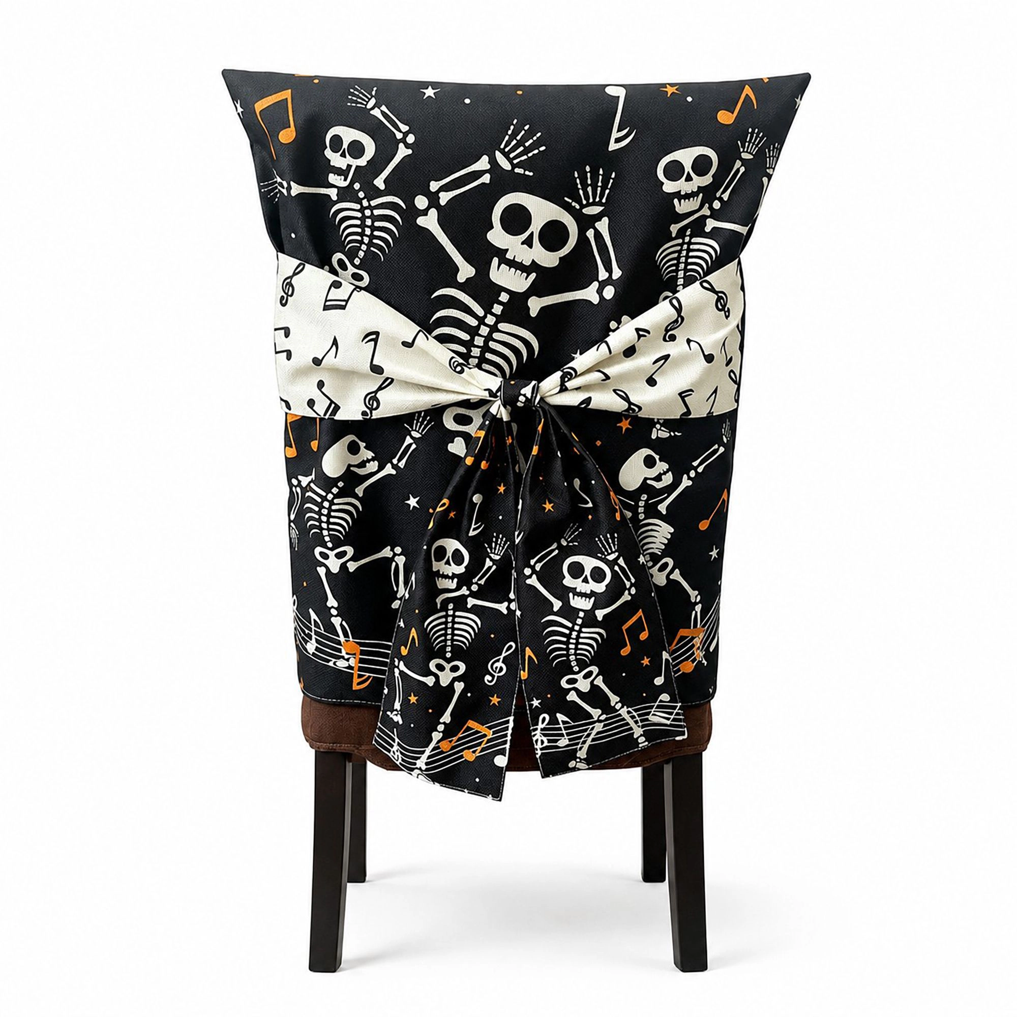 Alilang Halloween Decorative Bow Dining Chair Back Cover