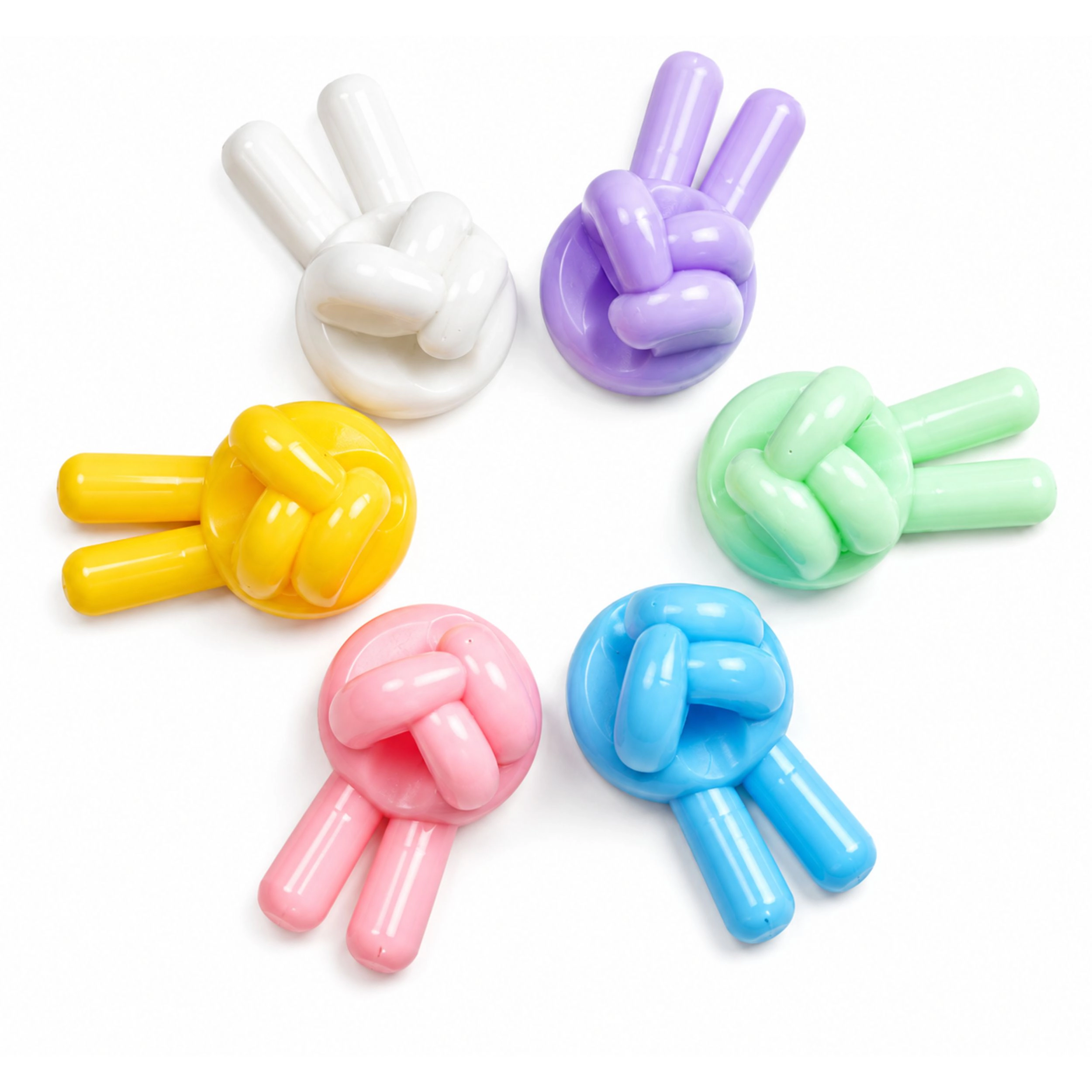 Home Collection Pack of 20 Silicone Finger Wall Hooks Self Adhesive Cord Clips