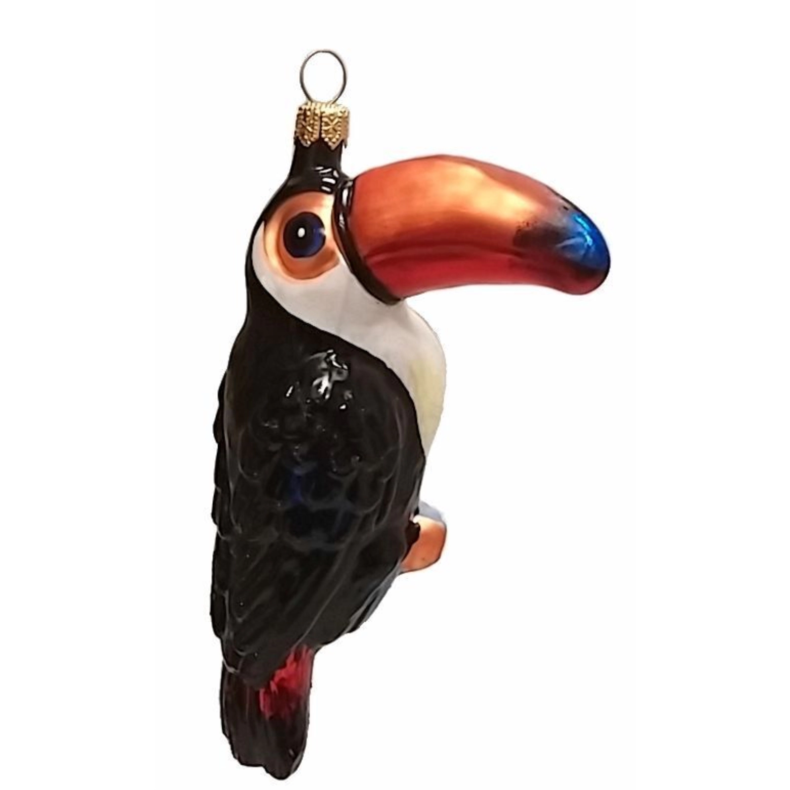 Pinnacle Peak Trading Company Toucan Bird Polish Mouth Blown Glass Christmas Ornament Holiday Decorations