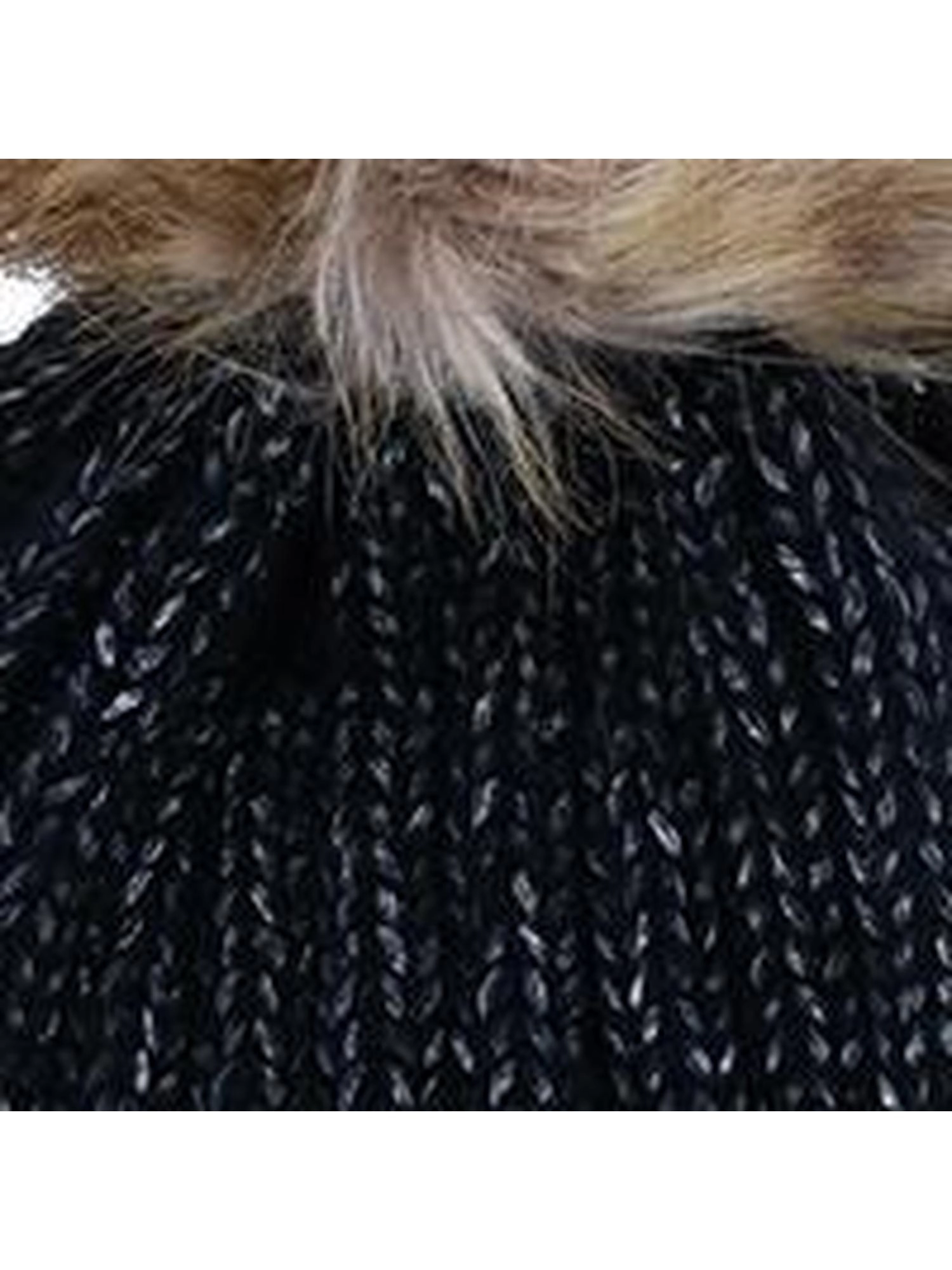 CTM Women's Metallic Shimmer Winter Knit Lined Beanie with Pom