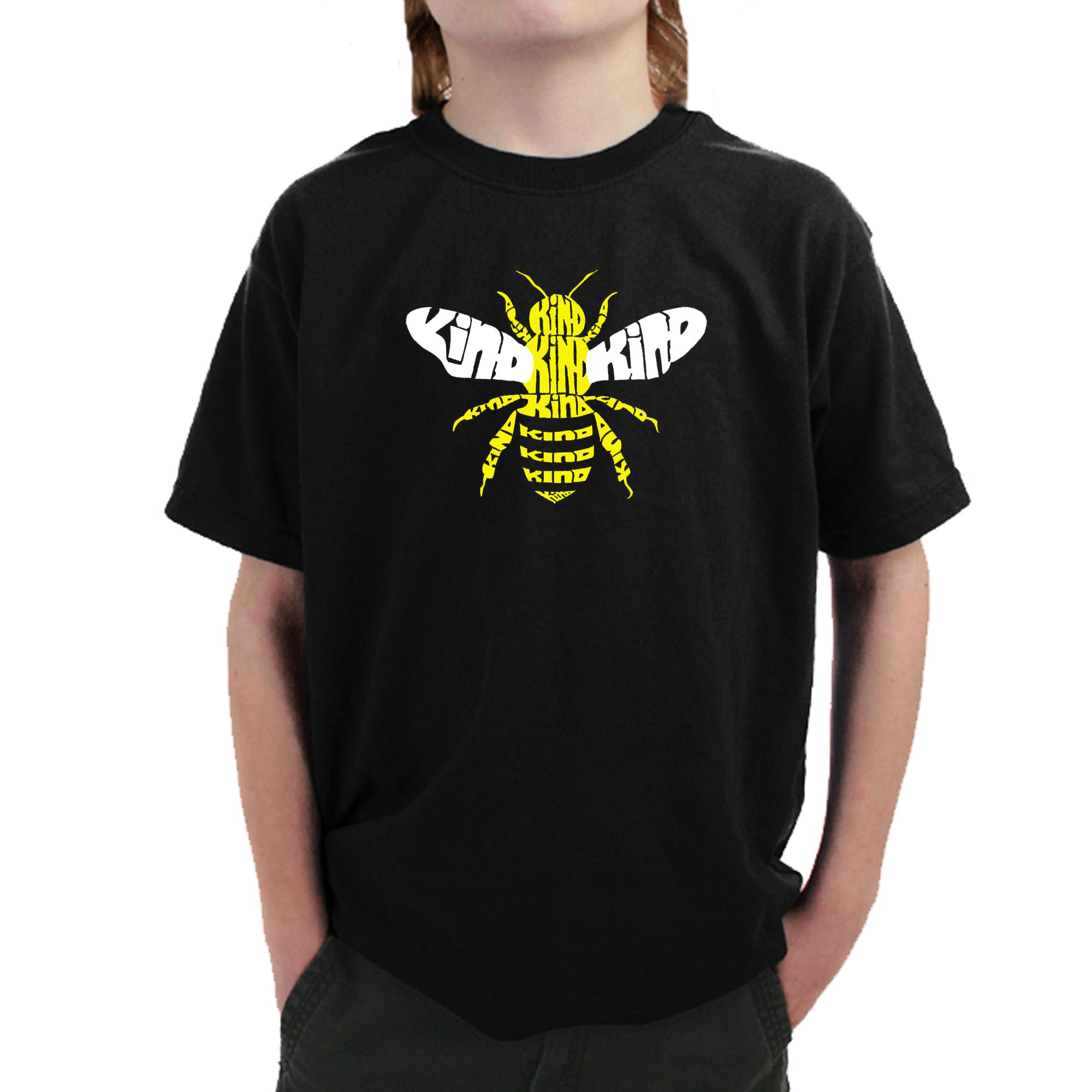 LA Pop Art Boy's Word T-Shirt - Bee Kind