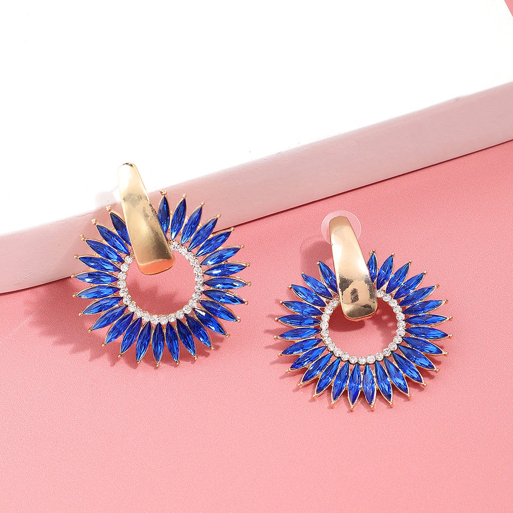 SOHI Women's Blue Drop Earrings