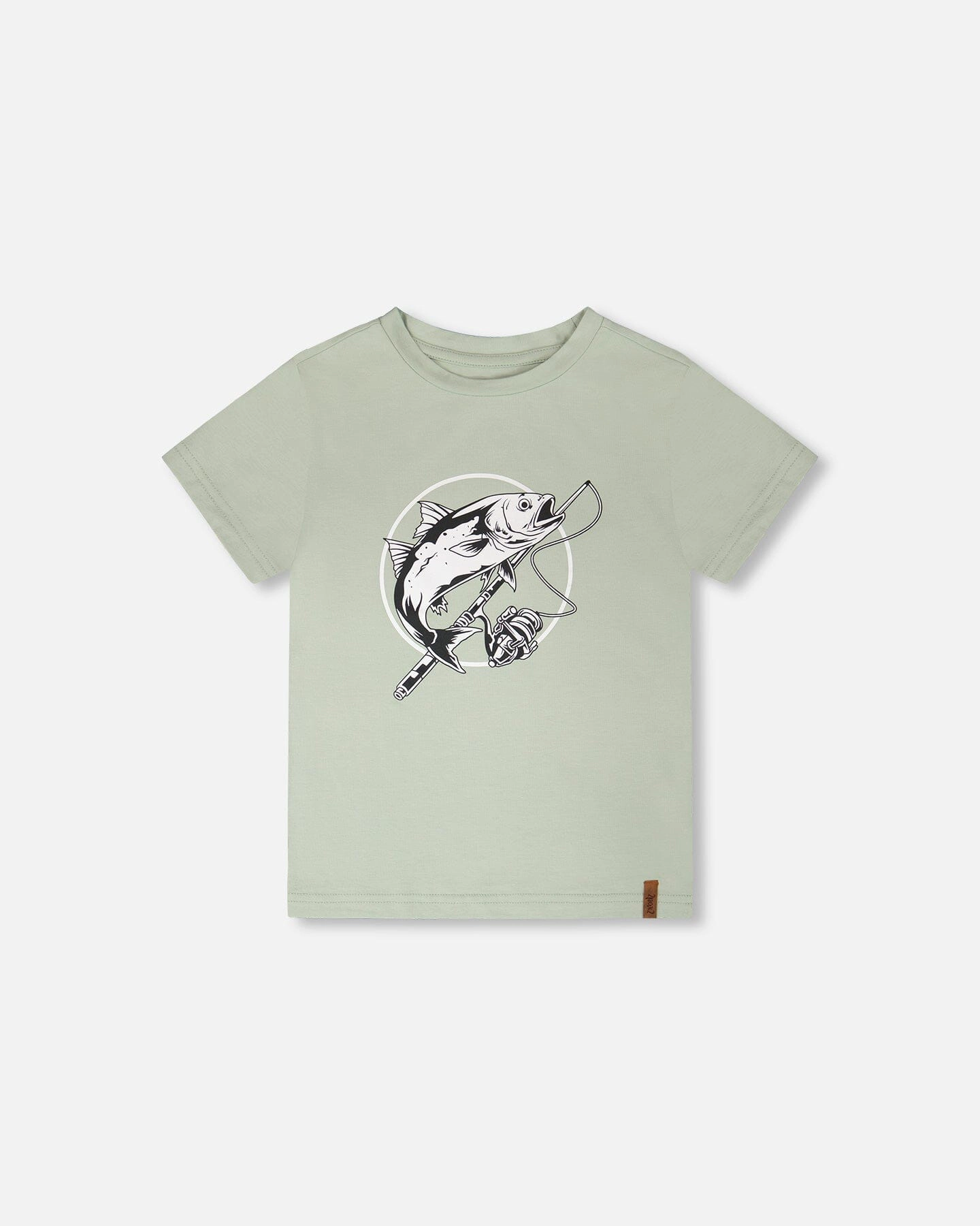 Deux par Deux Boys Organic Cotton Jersey Fishing Graphic Print T-Shirt