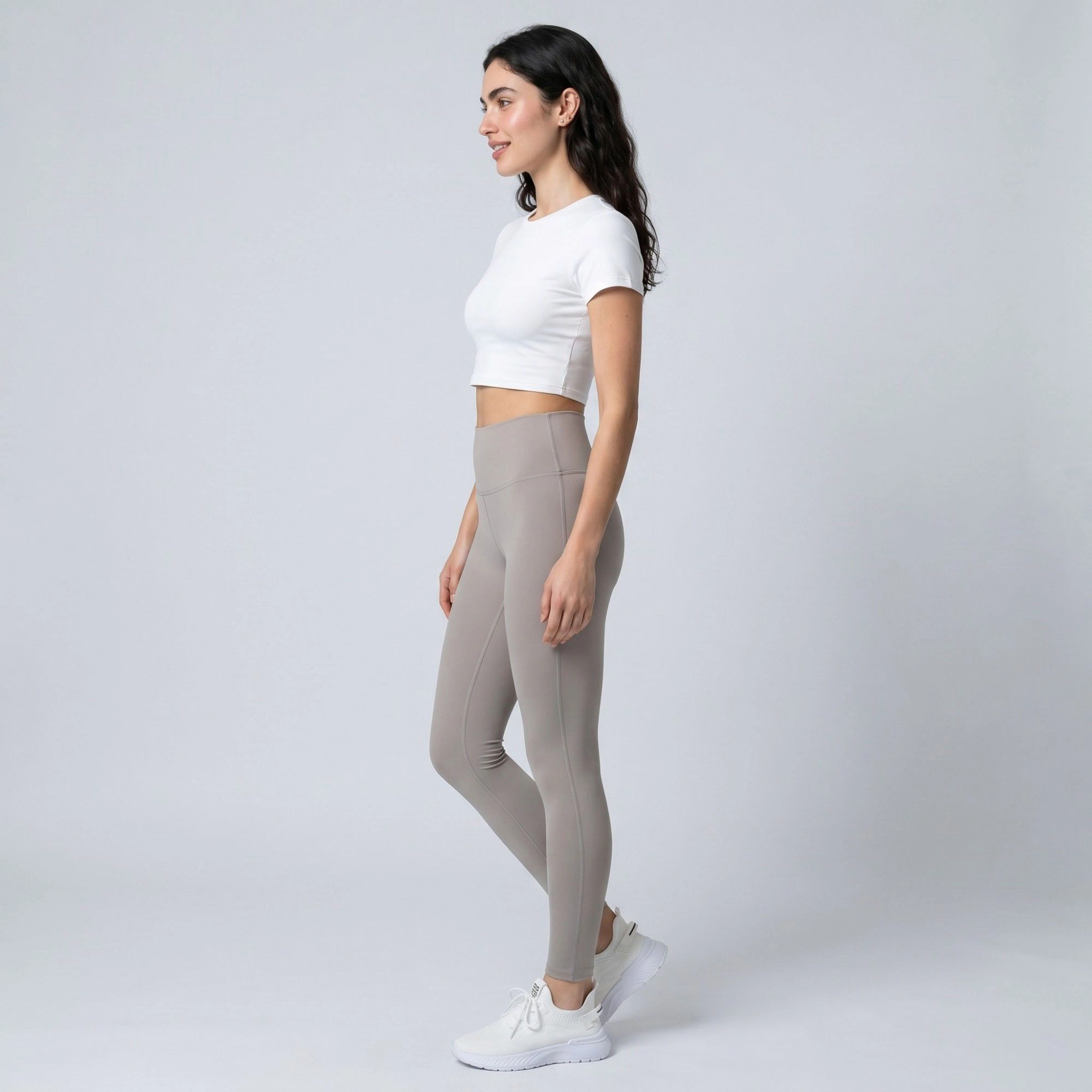 Anna-Kaci Women's High Waist Leggings with V Seam and Smooth Stretch Fit