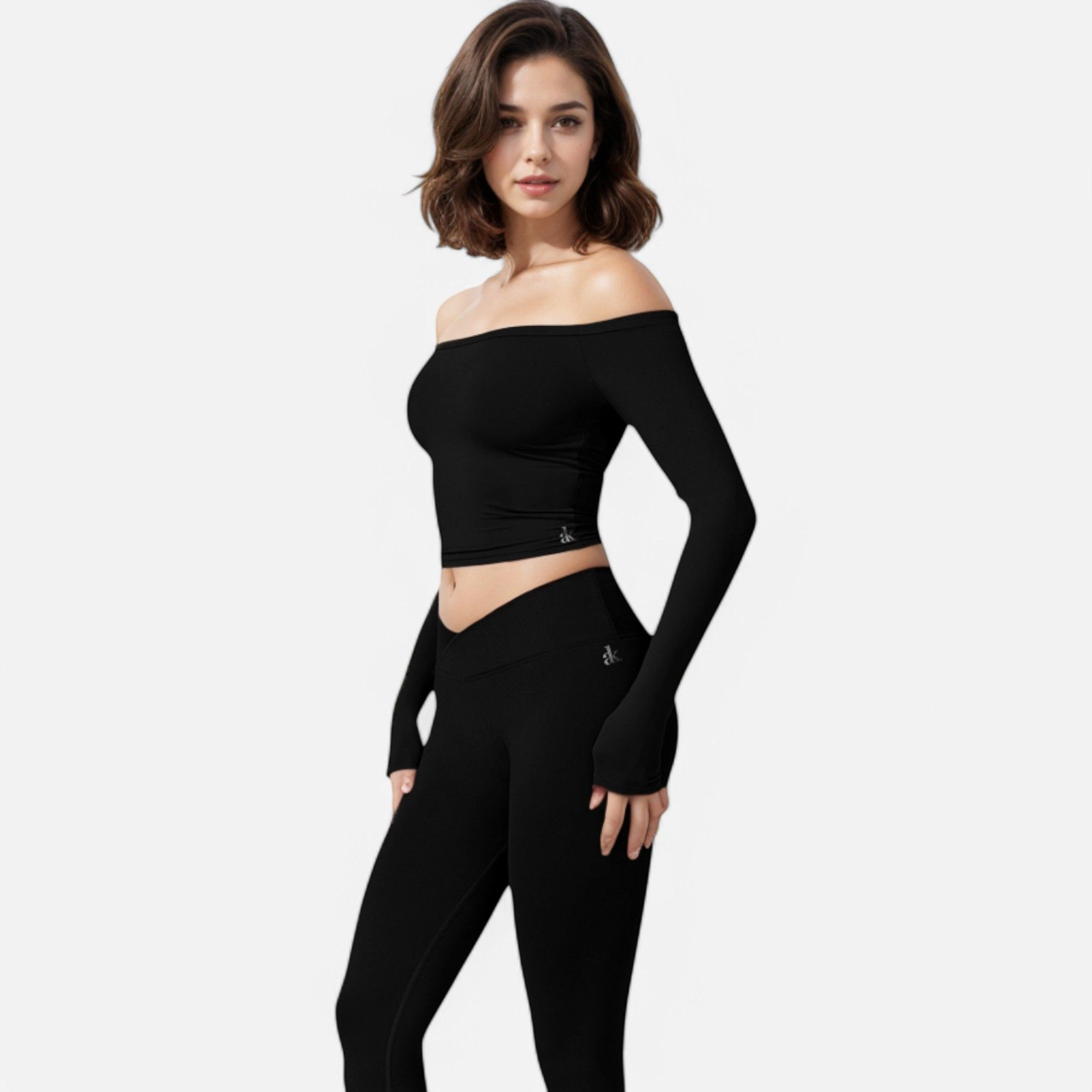Anna-Kaci Women's One Shoulder Long Sleeve Crop Top with Thumb Holes for Casual Look