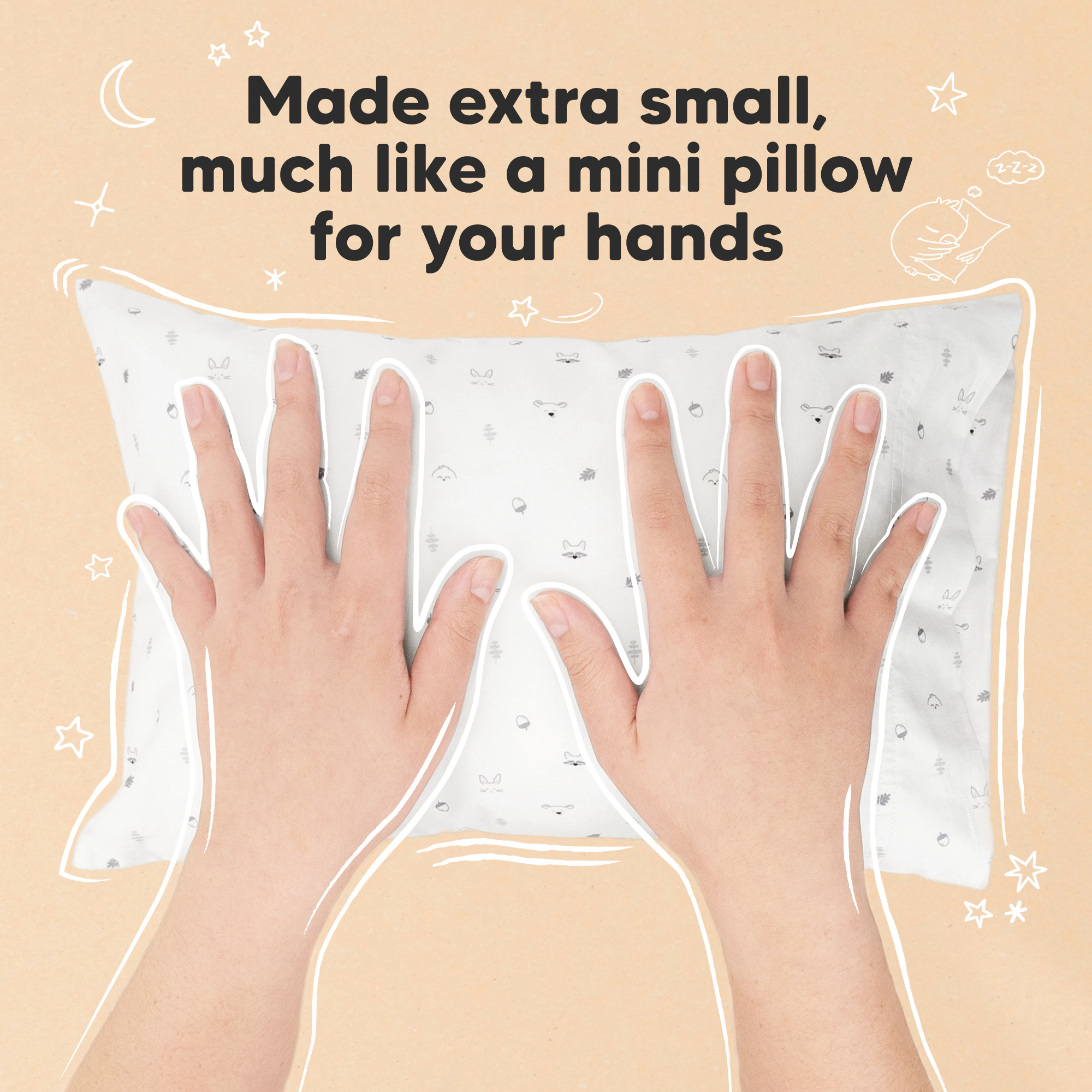 KeaBabies Mini Toddler Pillow With Pillowcase