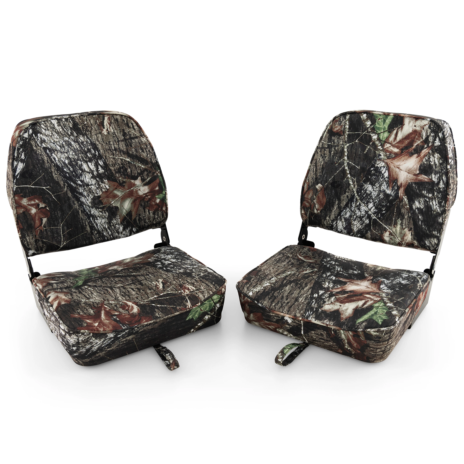 SUGIFT 2-Piece Folding Boat Seats, 400 lb Capacity per Seat, Camouflage, 5-Inch Padding