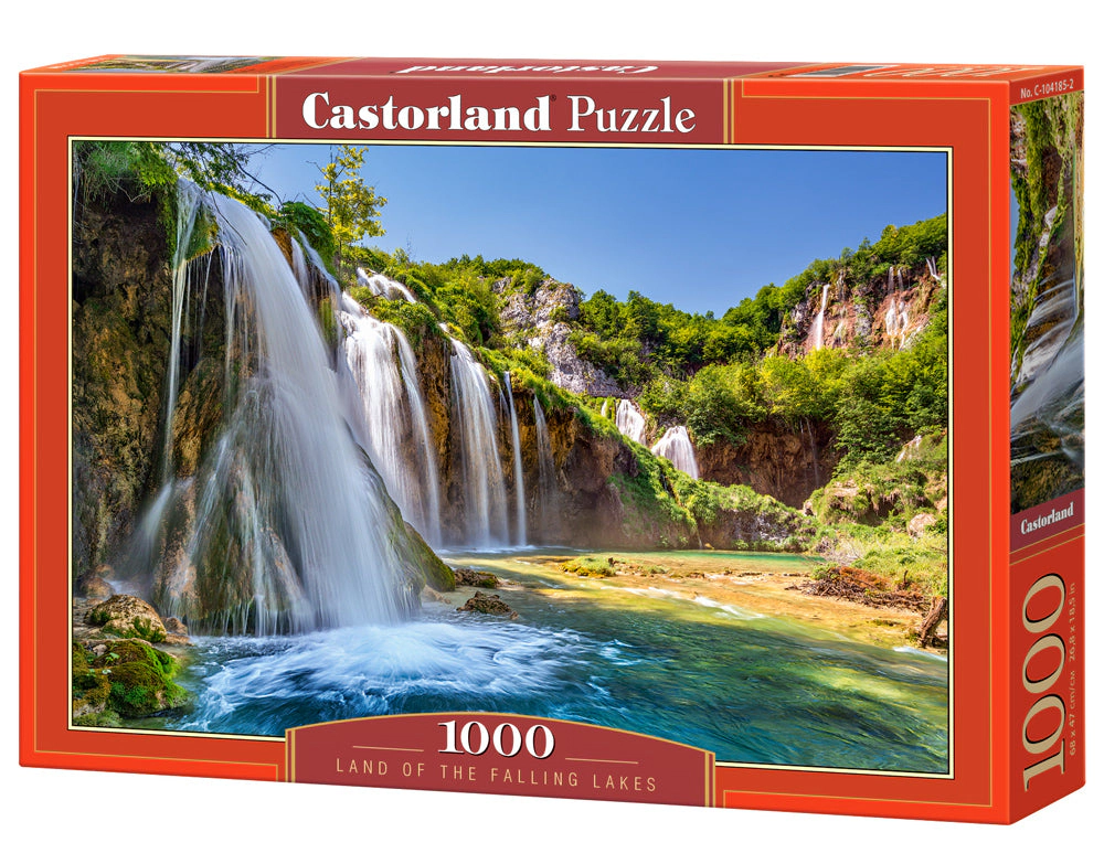 CASTORLAND 1000 Piece Jigsaw Puzzles, Land of the Falling Lakes , National park, Pure nature, River puzzle, C-104185-2