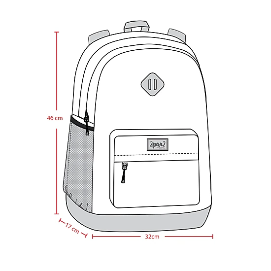 Deux par Deux Boys Game Controller Print Two-Compartment Backpack with Padded Laptop Sleeve