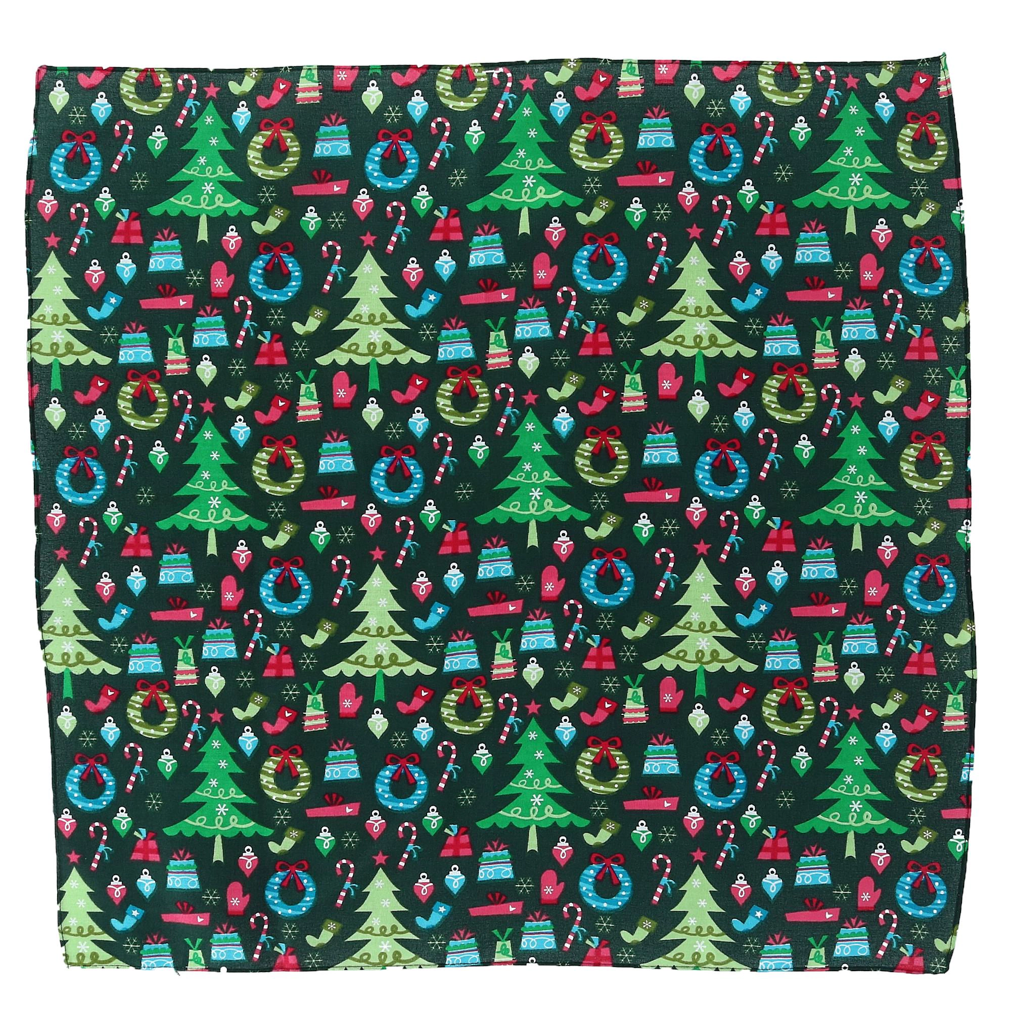 CTM Trendy Christmas Pattern Holiday Print Bandana