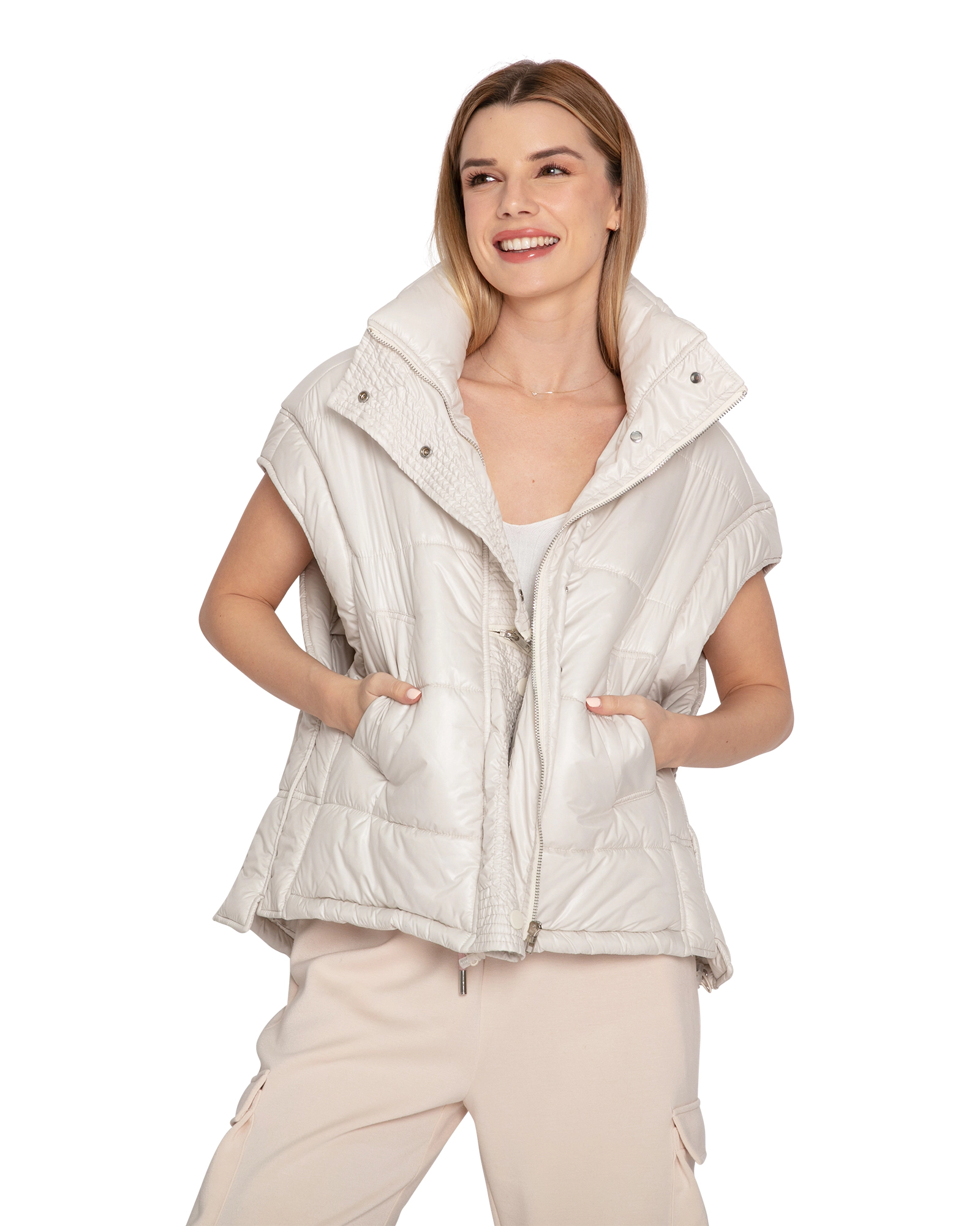Belle & Bloom Womens Hypnotized Quilted Puffer Vest