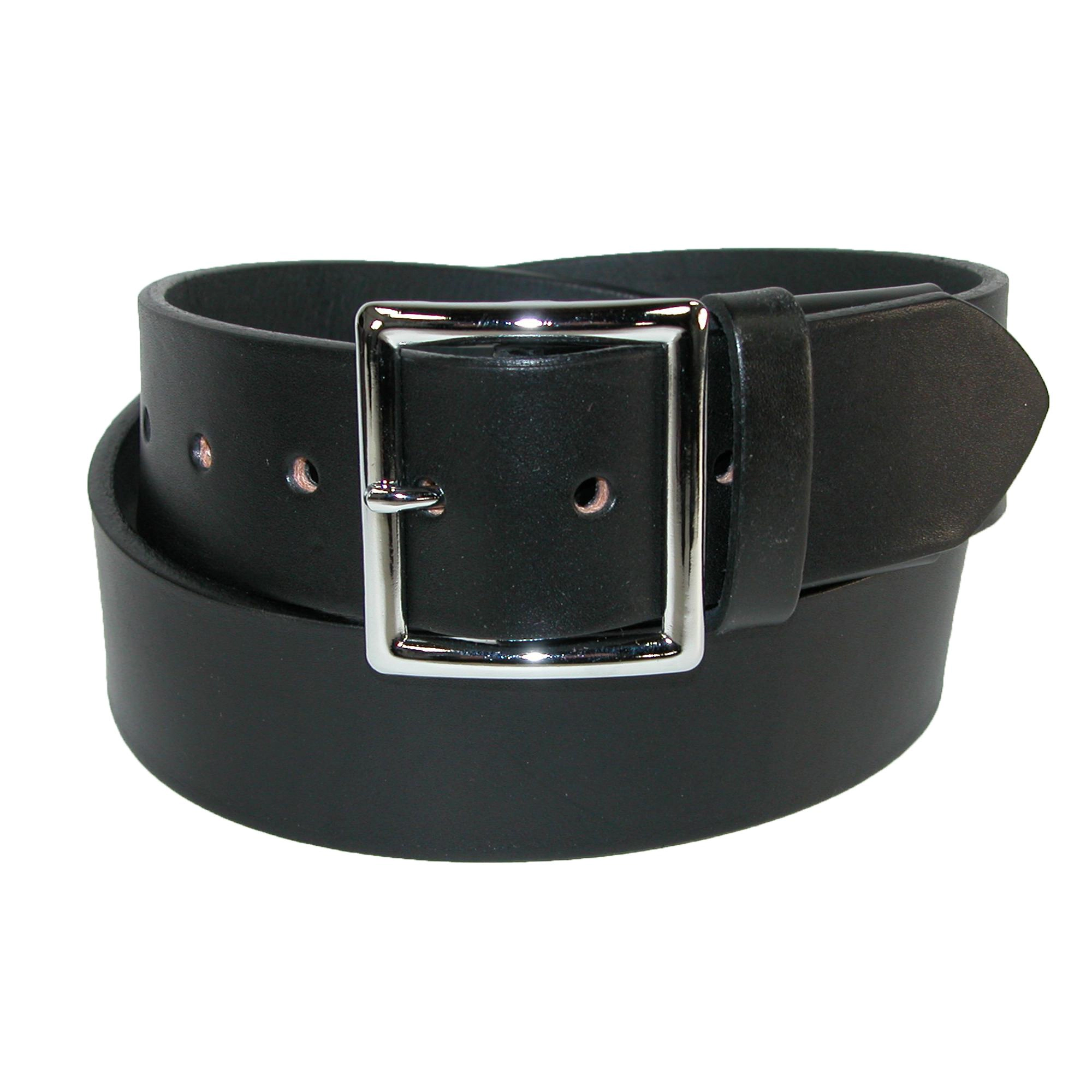 Boston Leather Men's Garrison Belt with Hidden Elastic Stretch
