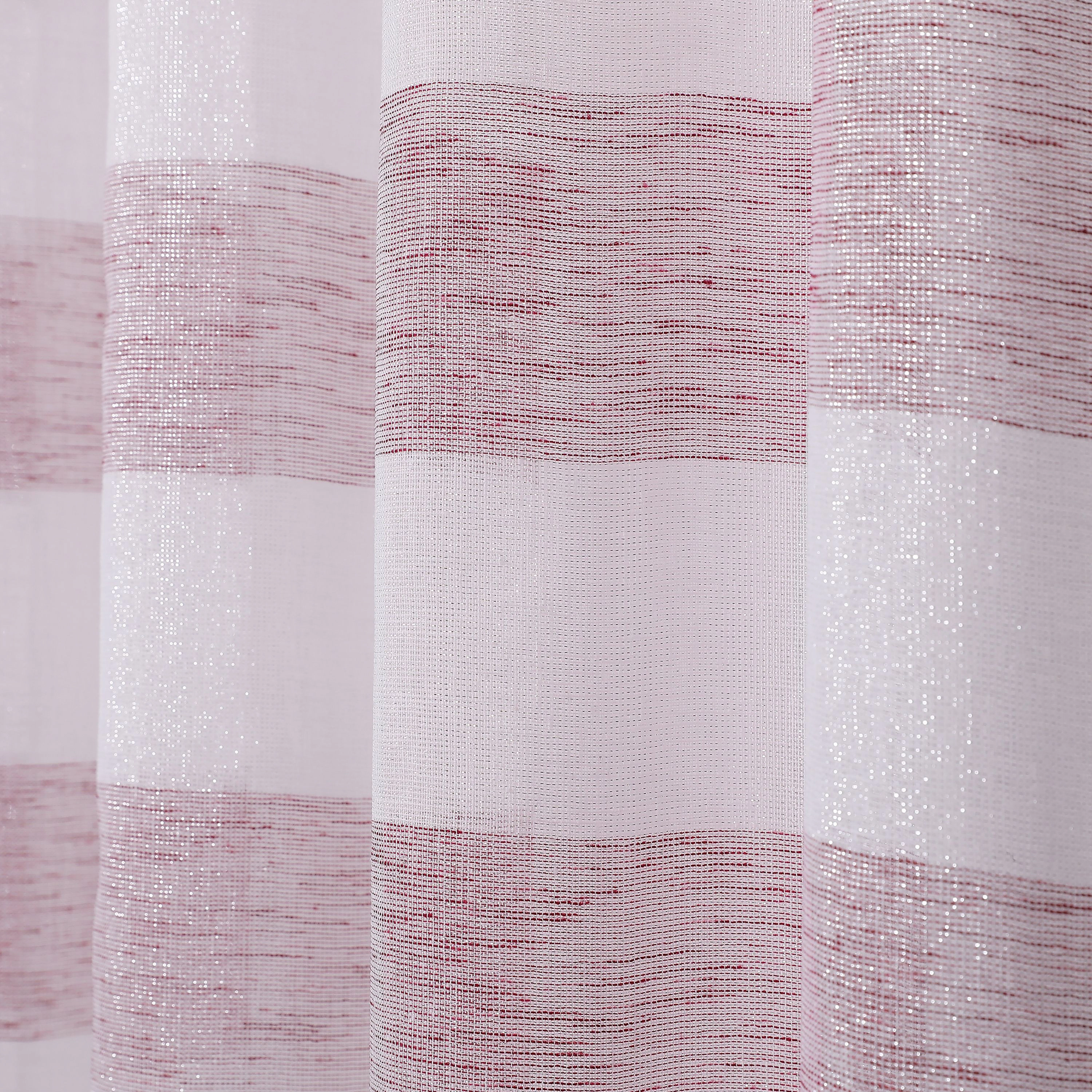 Kate Aurora Seaside Chic Cabana Metallic Striped Fabric Shower Curtains