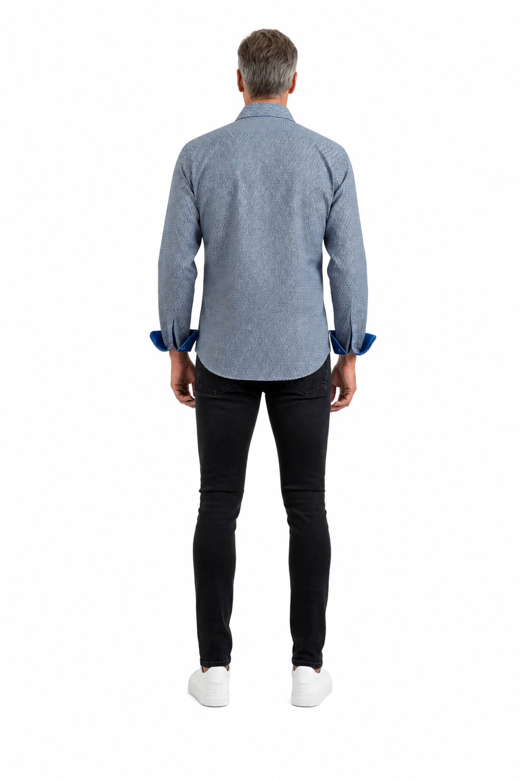 Elie Balleh Slim Fit Mens Geometric Print Shirt