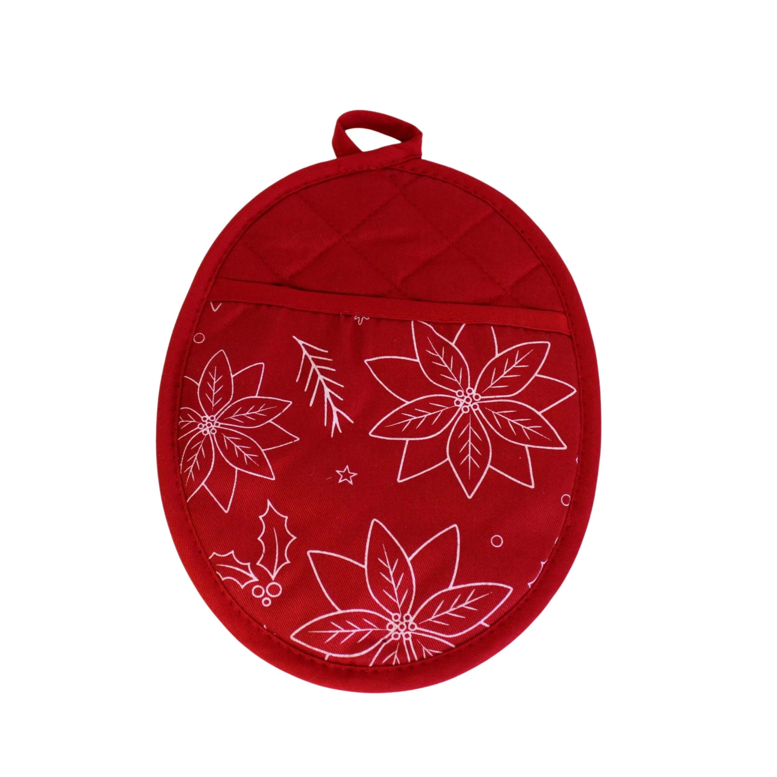 Home Collection Christmas Neoprene Oven Mitt & Pot Holder Set