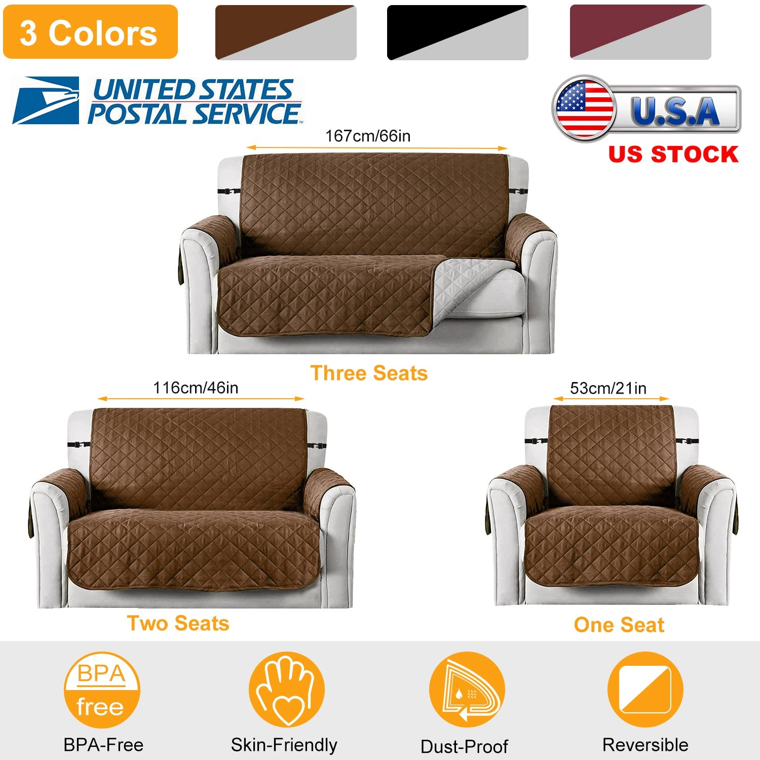 GBruno Reversible Water-Resistant Sofa Cover