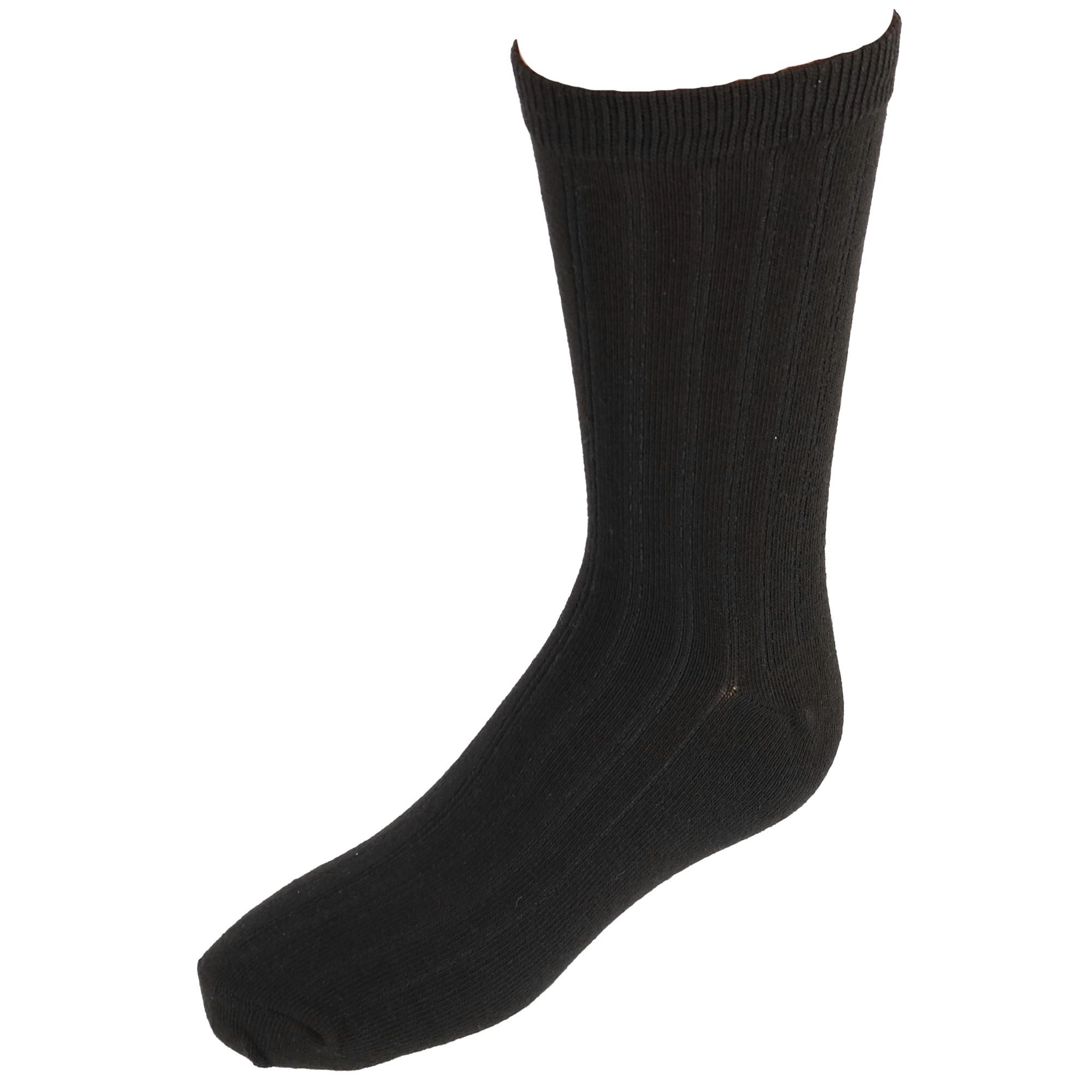 Jefferies Socks Kids' Cotton Ribbed Uniform Crew