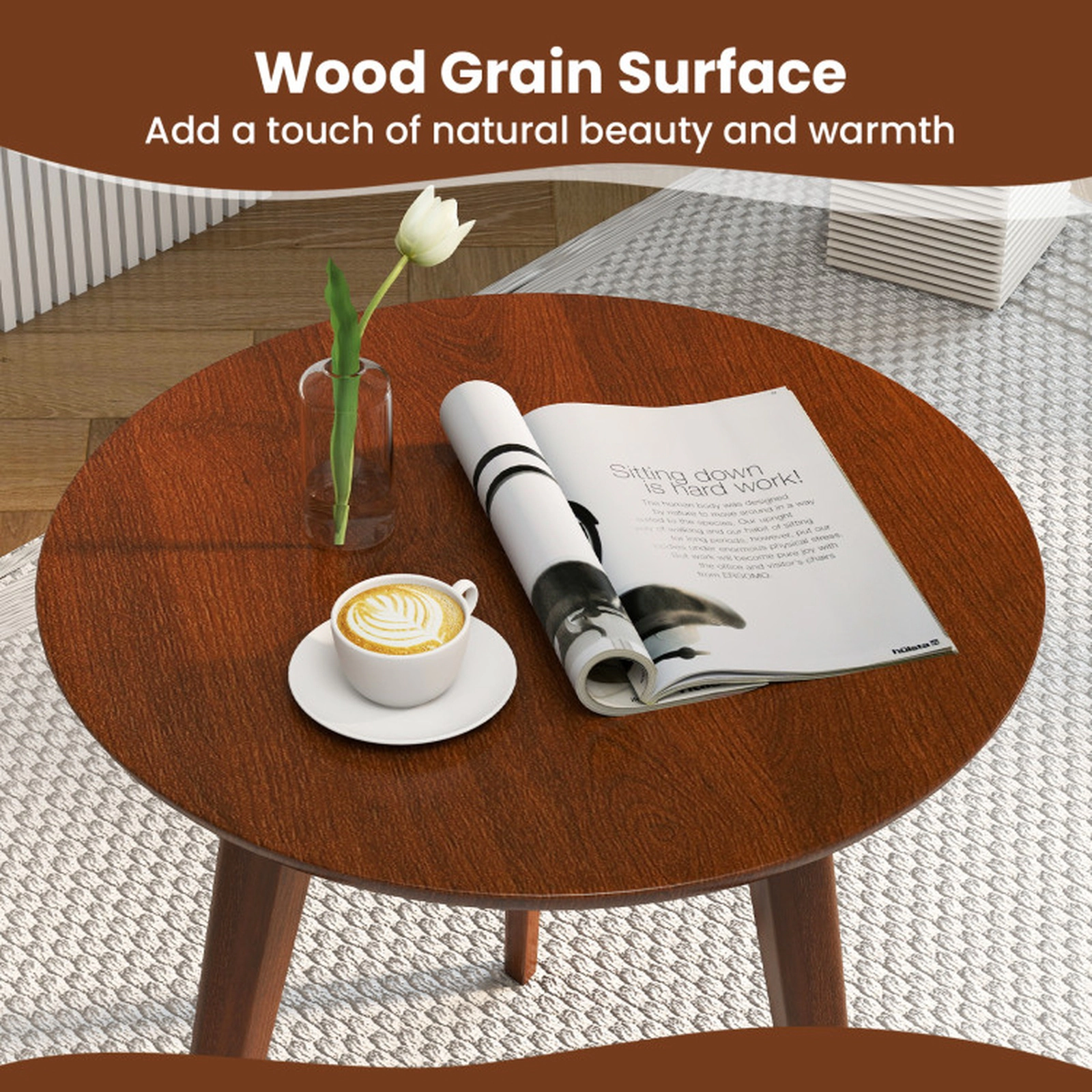 SUGIFT Gray 2 Velvet Chairs and 22-in Solid Wood Side Table 3-Piece Accent Chair Set