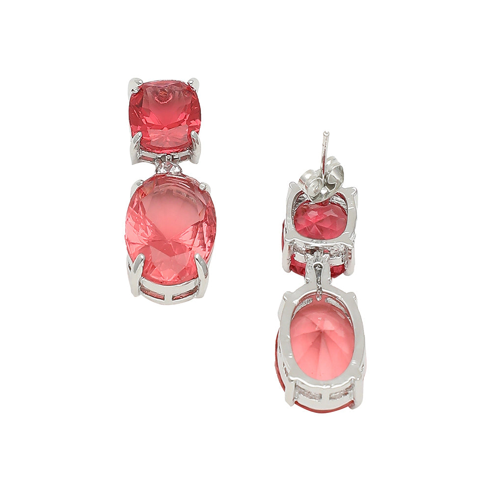 SOHI Women's Ruby Red Lady Drop Earrings